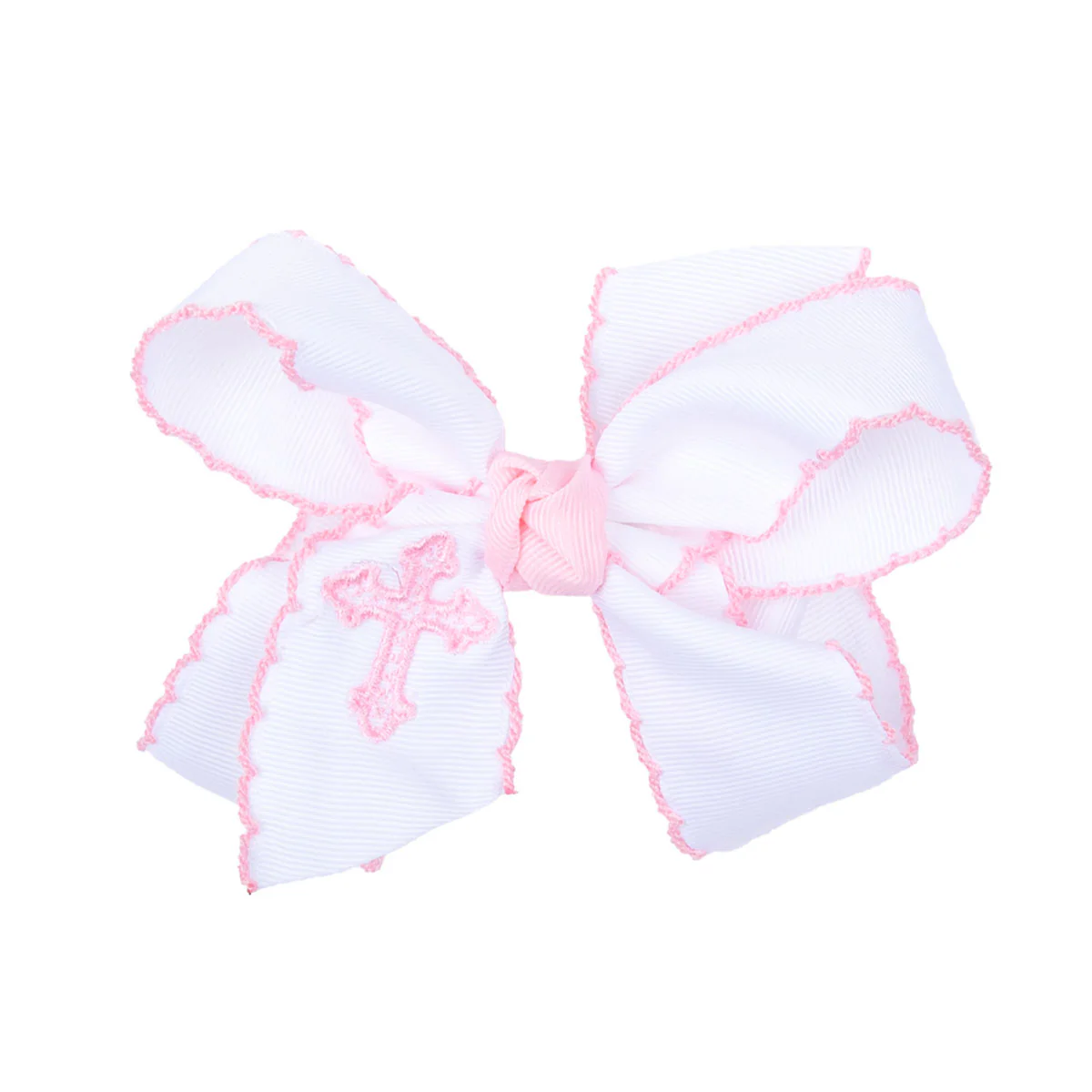 Cross Embroidered Knotted Bow - Image 2