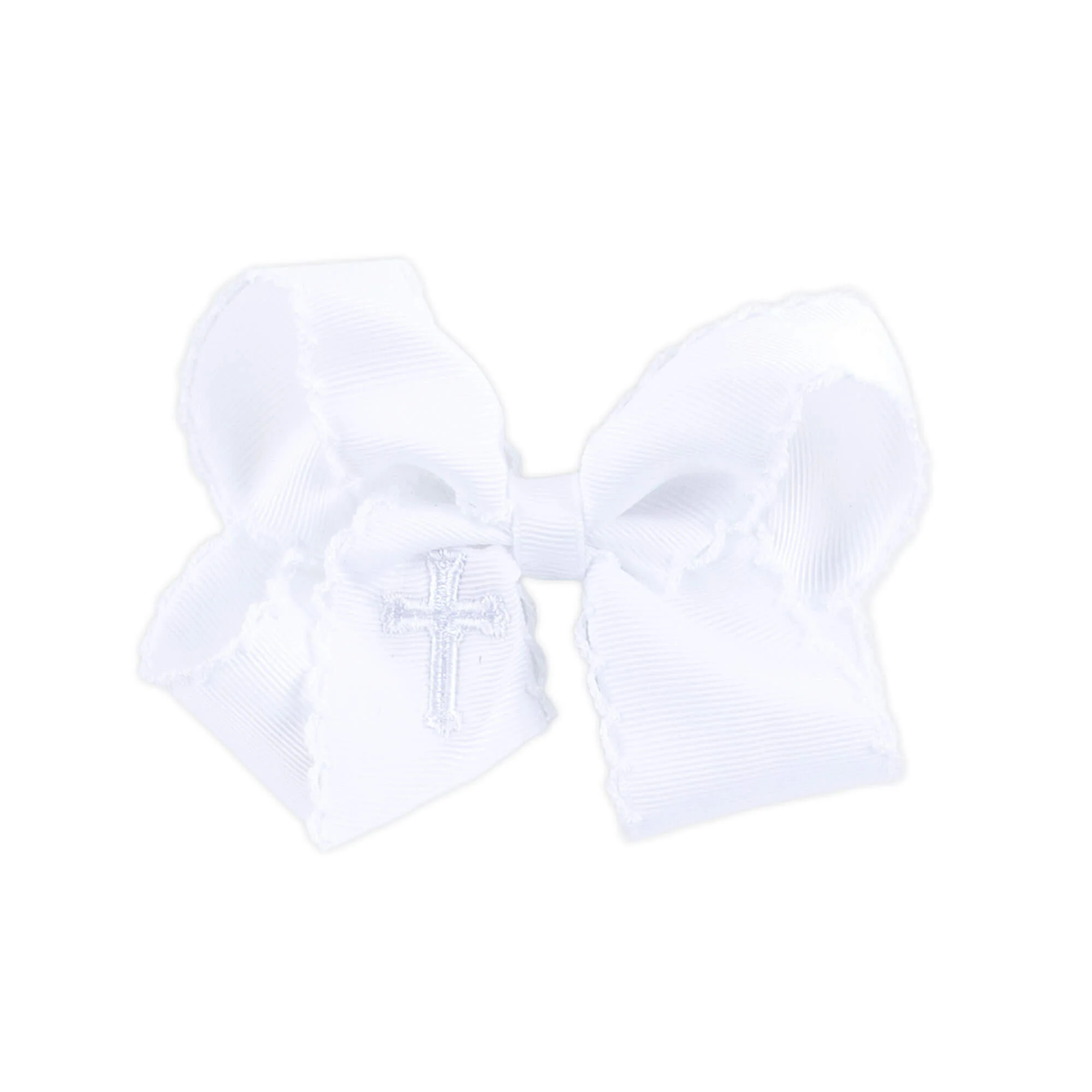 Cross Embroidered Moonstitch Hair Bow - Image 6