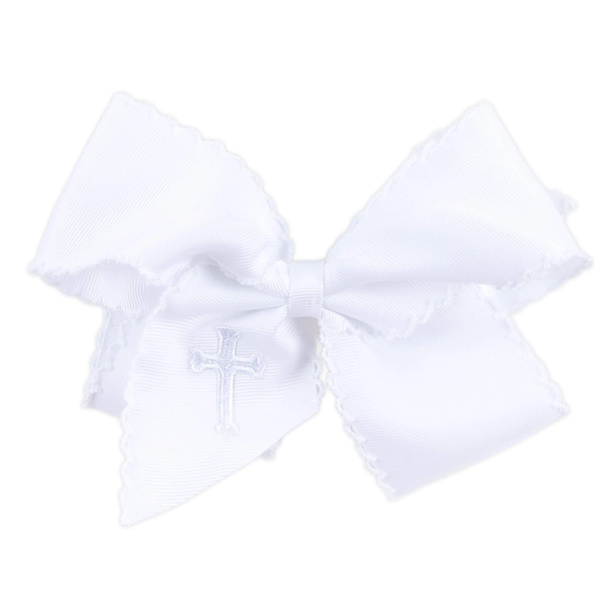Cross Embroidered Moonstitch Hair Bow - Image 7