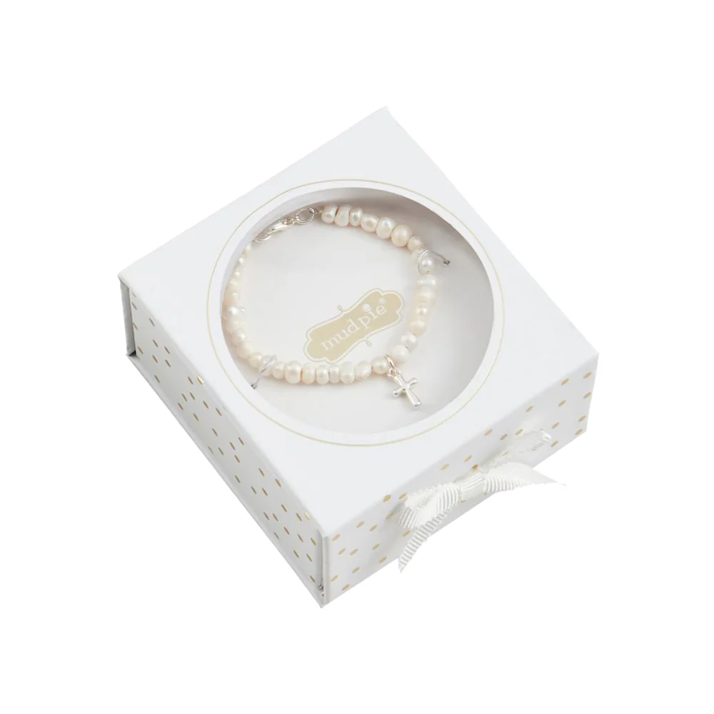 Cross Petite Pearl Bracelet - Image 3
