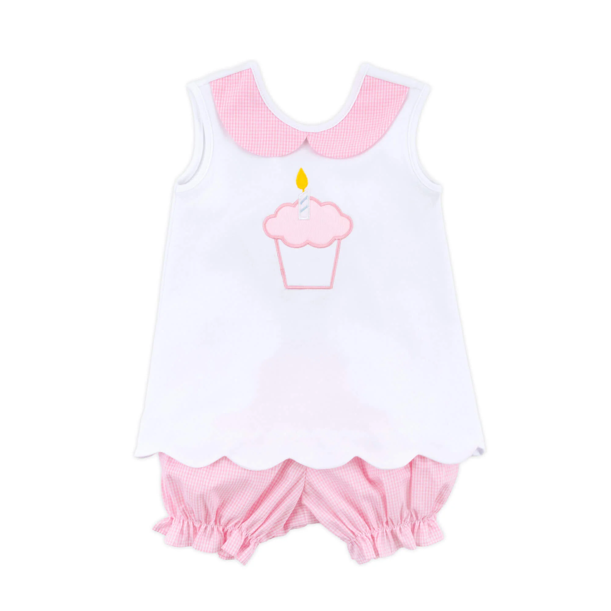 Cupcake Applique Back Bow Bloomer Set - Image 3