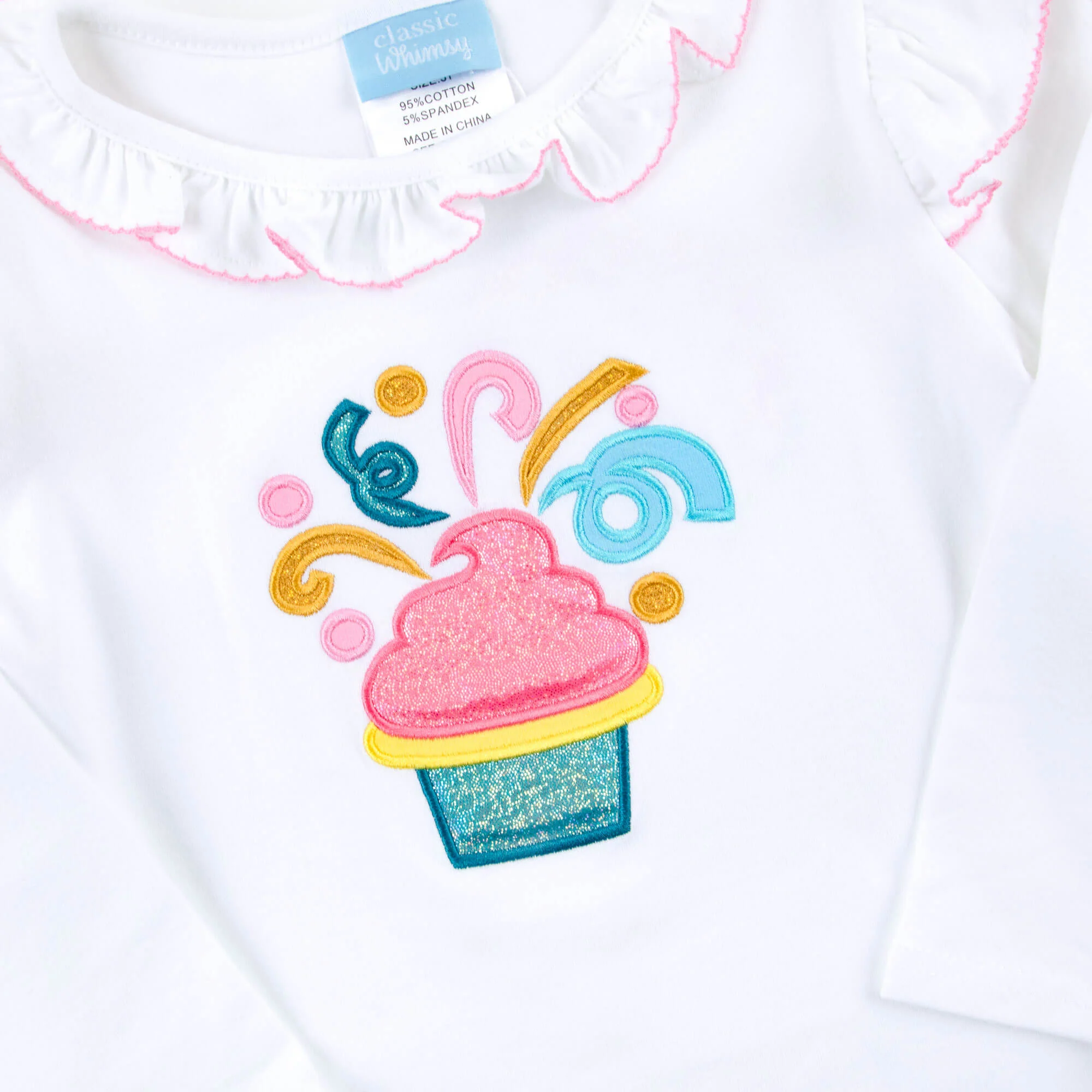 Cupcake White Ruffle Long Sleeve Top - Image 2