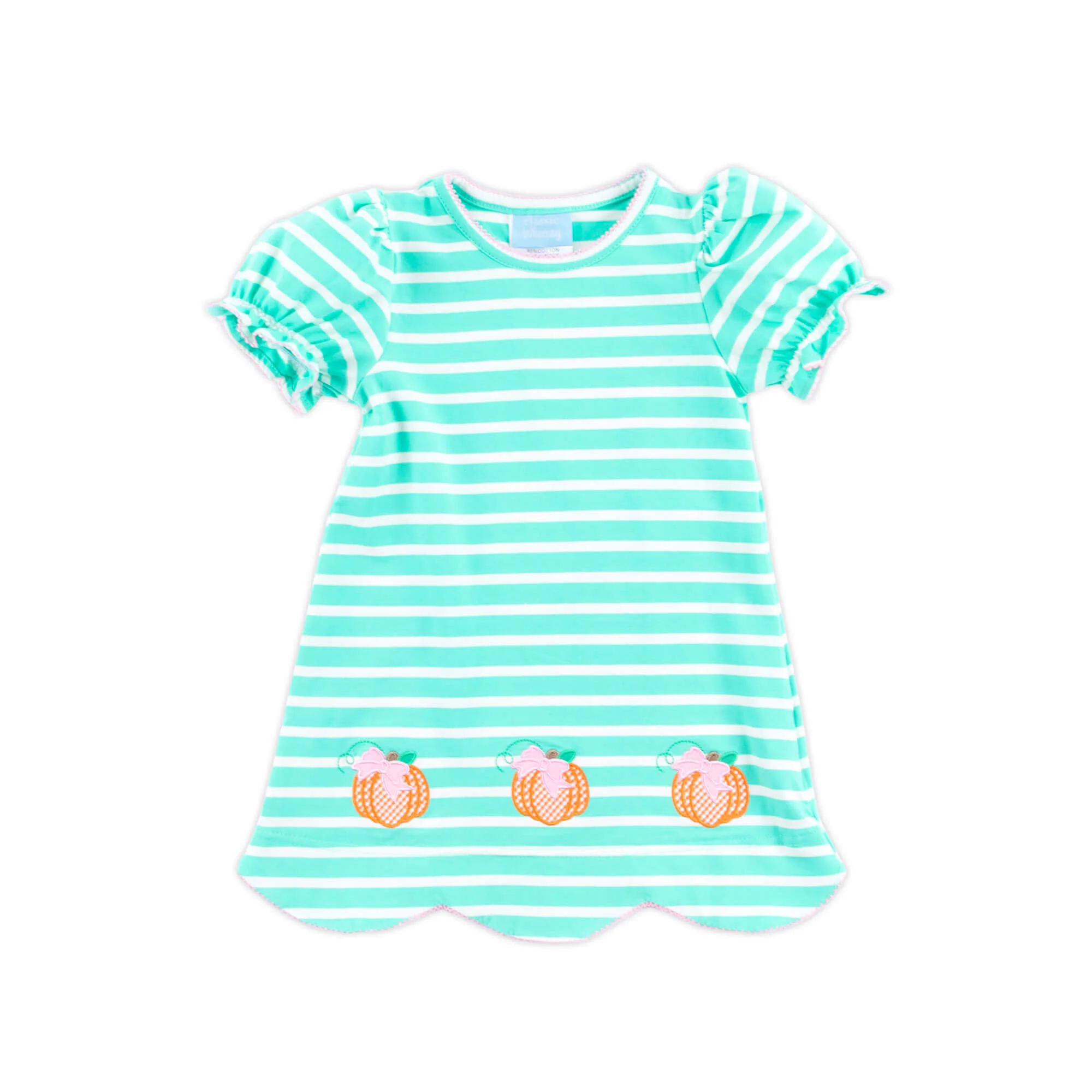 Cute Harvest Turquoise Stripe Dress - Image 4