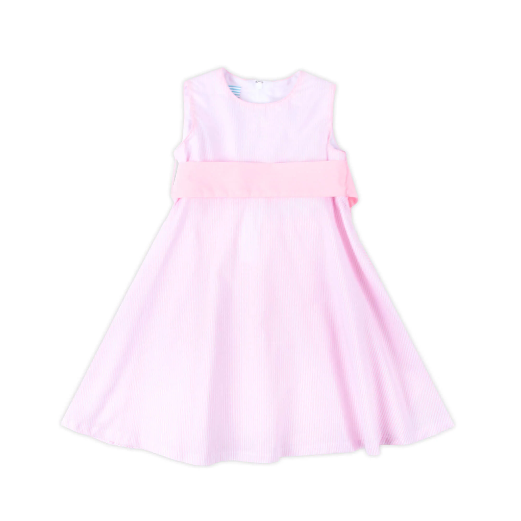 Cute Pink Stripe Sash Dress - Image 5