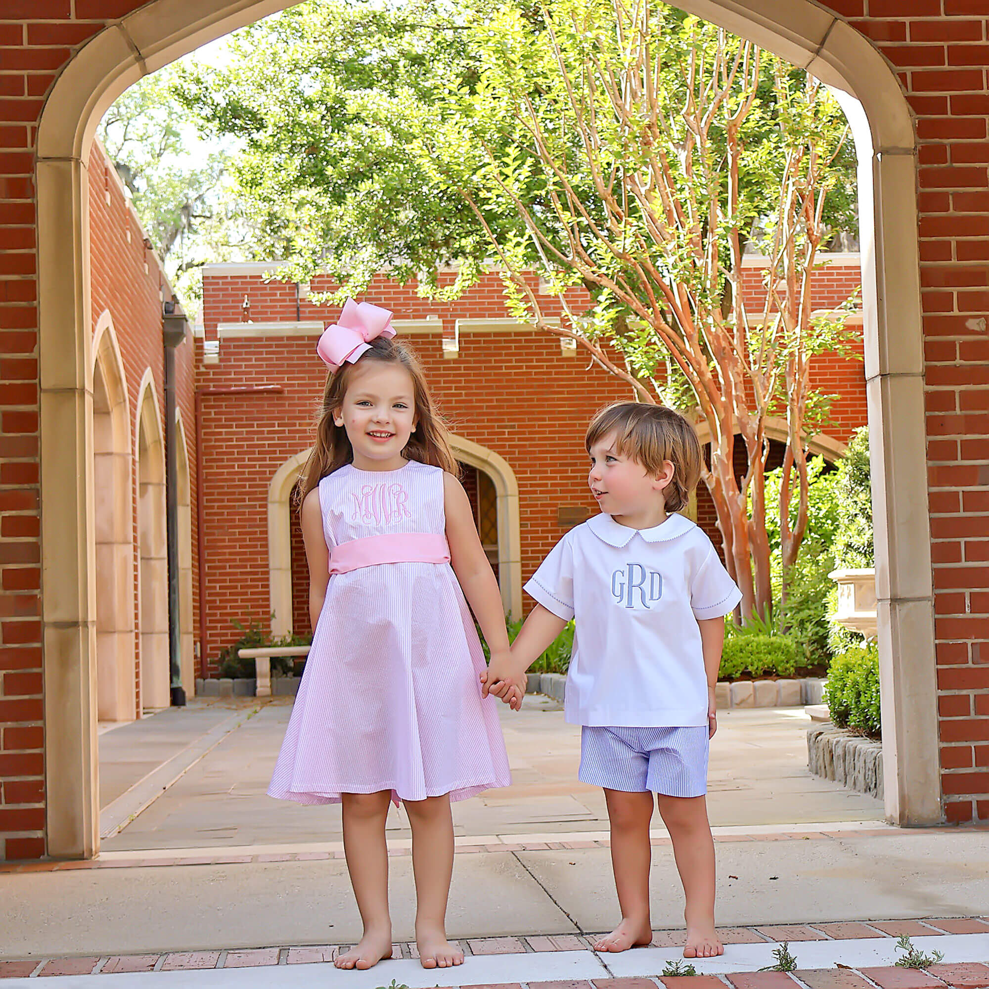 Cute Pink Stripe Sash Dress - Image 7