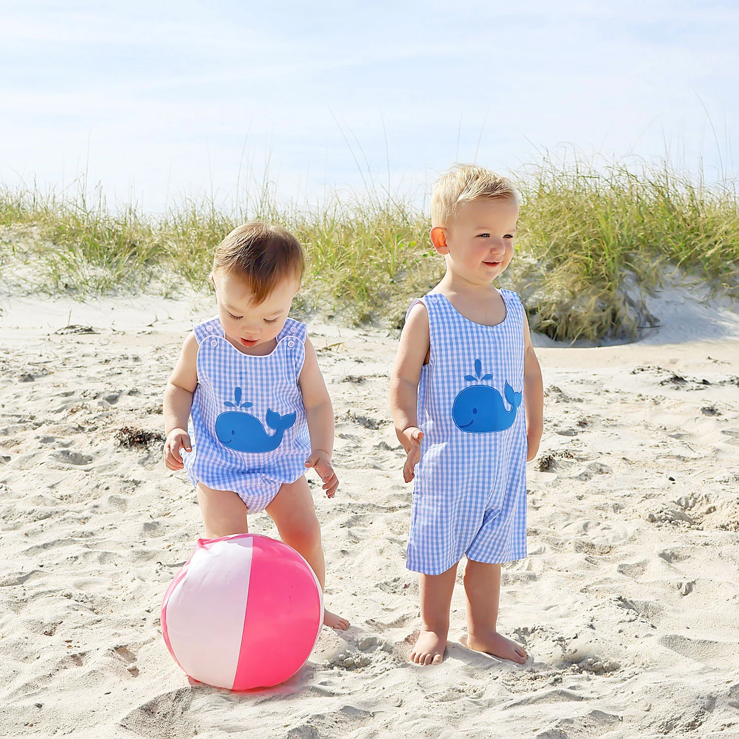 Cute Whale Blue Gingham Sun Bubble - Image 5