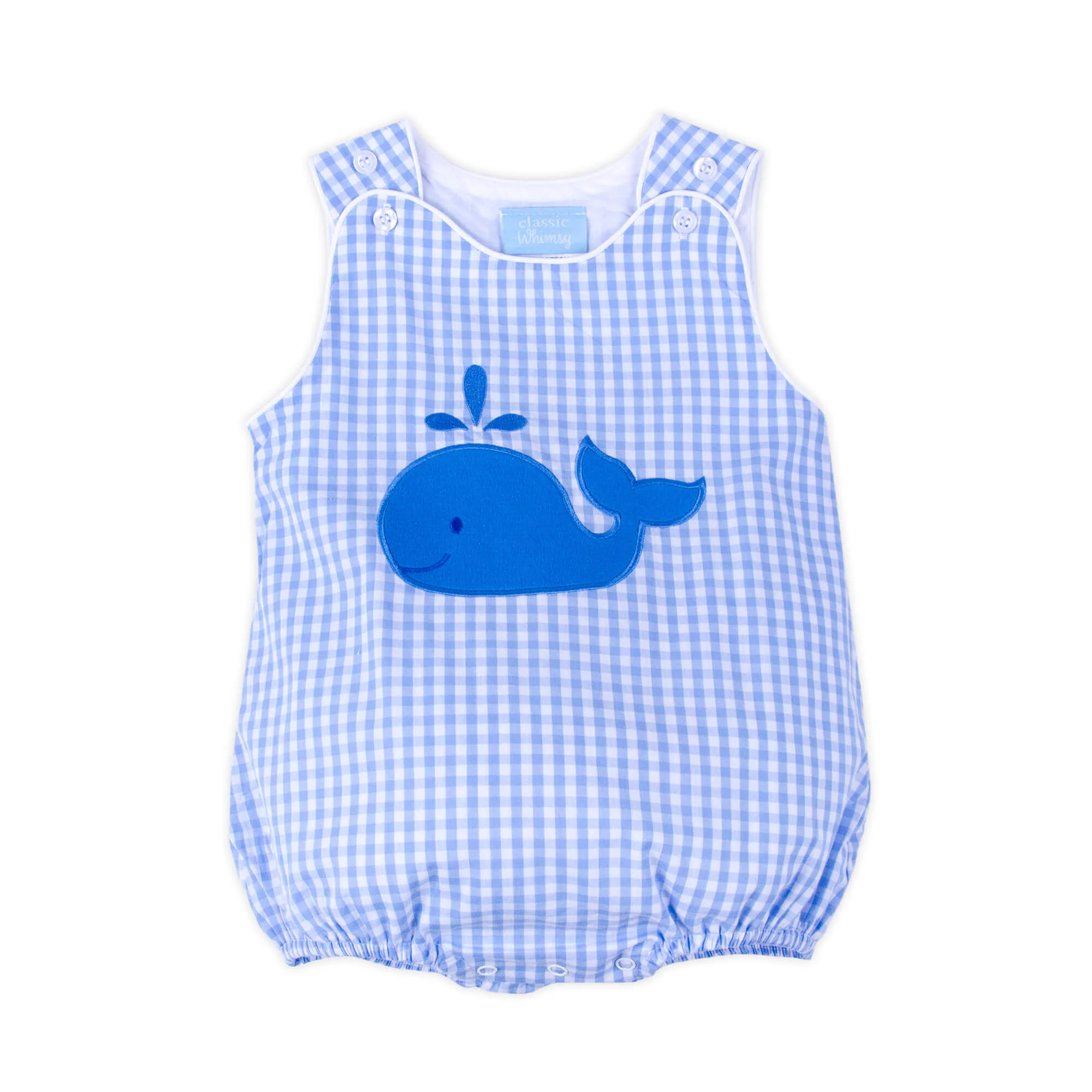 Cute Whale Blue Gingham Sun Bubble - Image 4