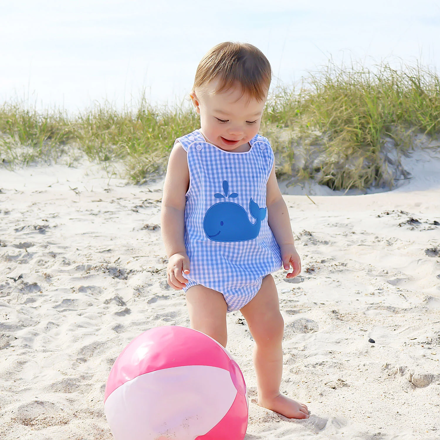 Cute Whale Blue Gingham Sun Bubble - Image 6