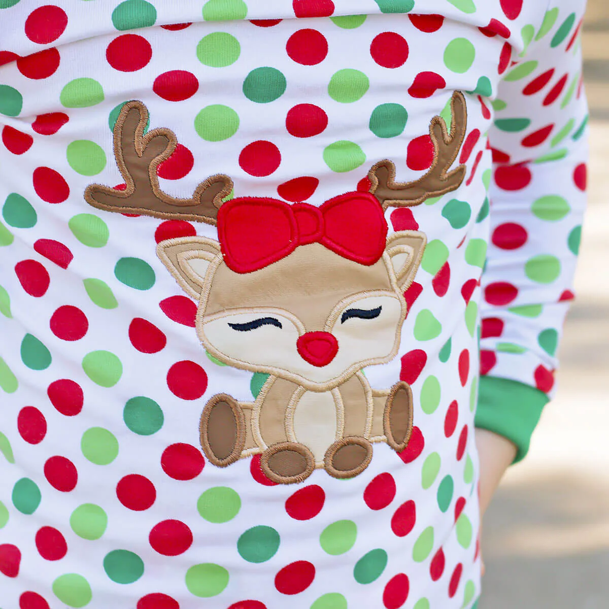 Dashing Reindeer Polka Dot Pajamas - Image 2
