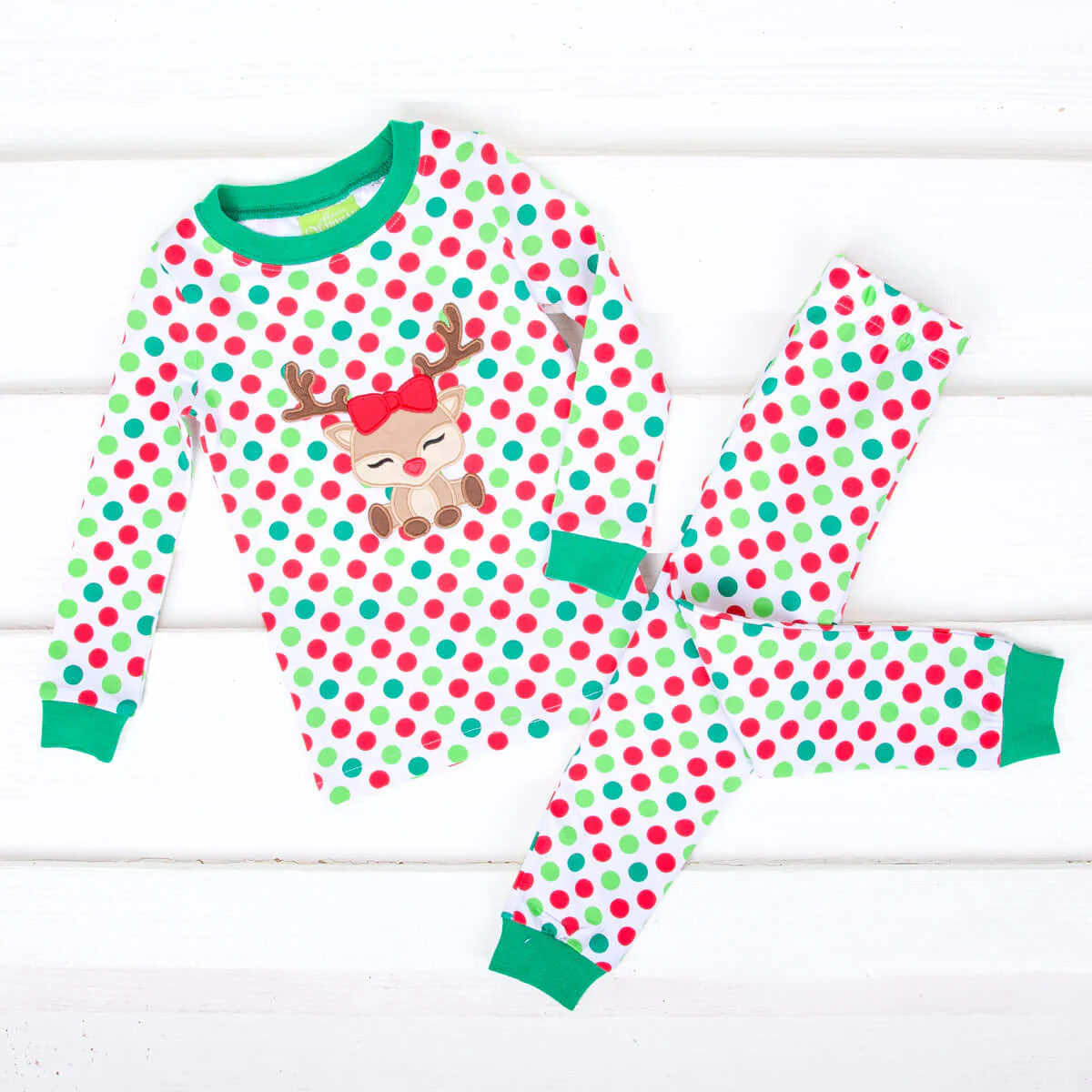 Dashing Reindeer Polka Dot Pajamas - Image 4