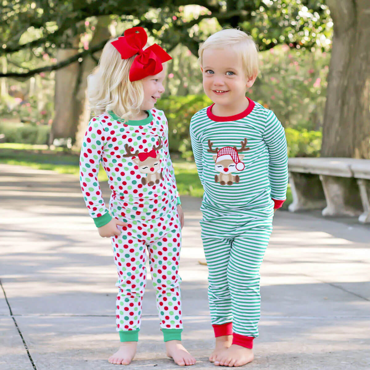 Dashing Reindeer Polka Dot Pajamas - Image 5