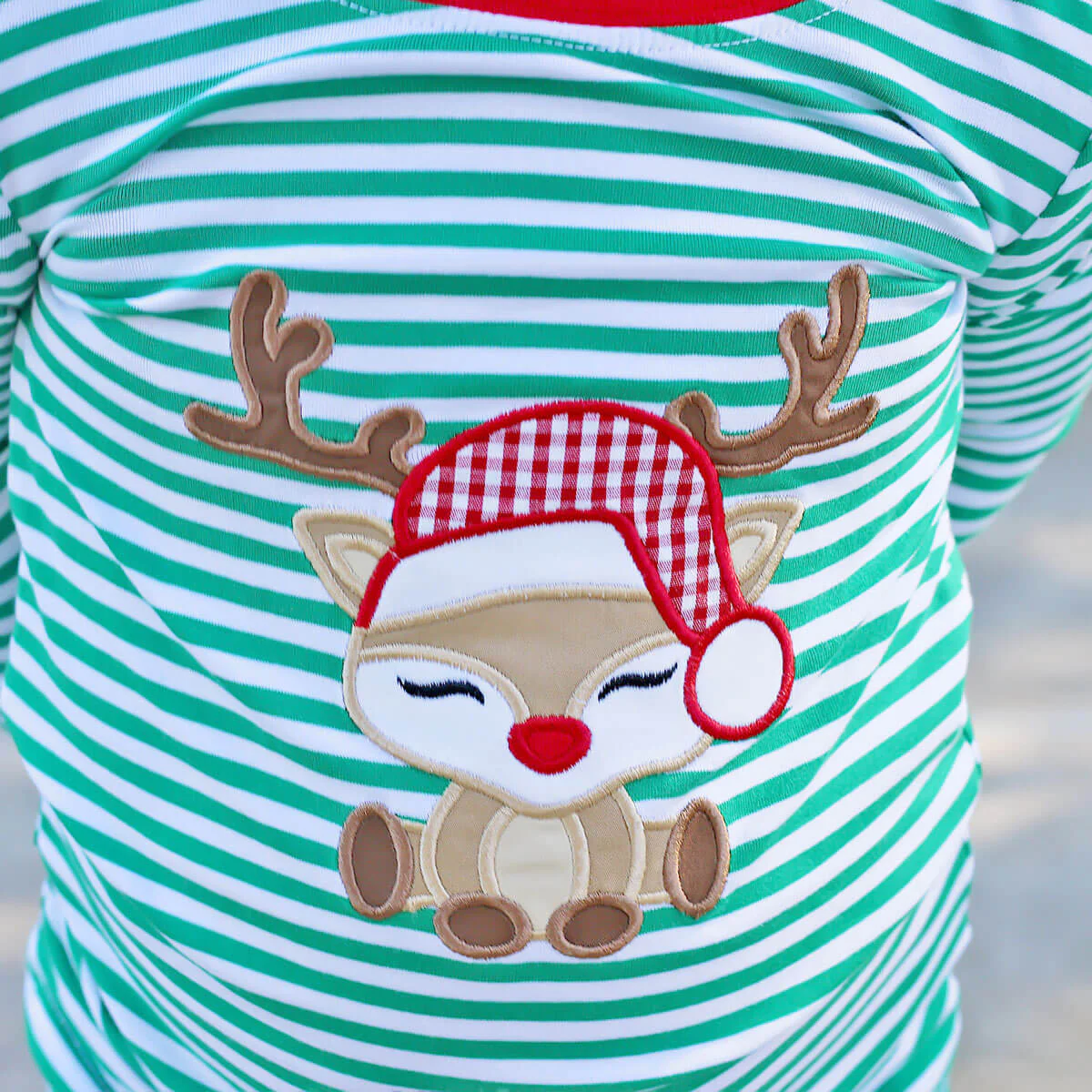 Dashing Reindeer Stripe  Pajamas - Image 2