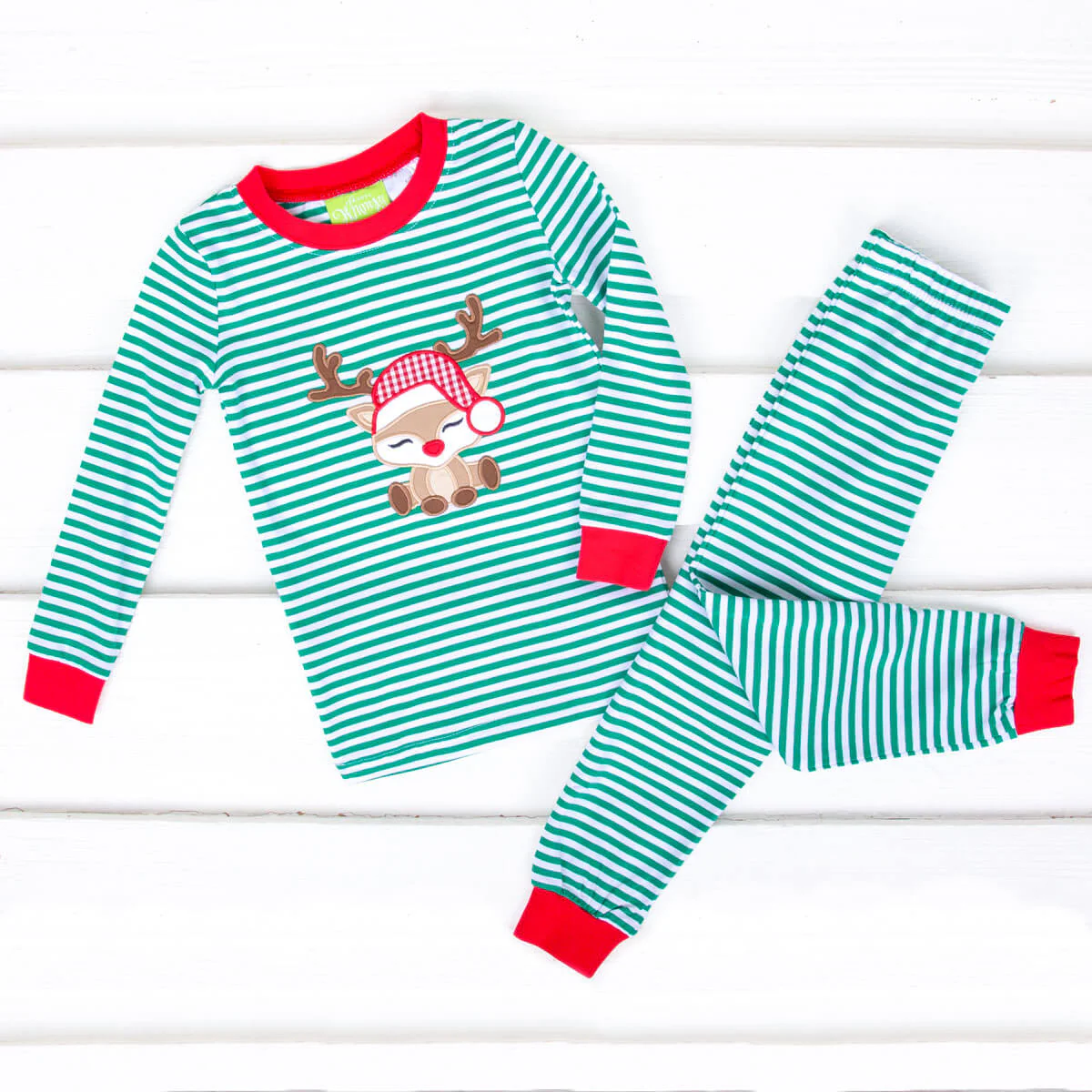 Dashing Reindeer Stripe  Pajamas - Image 4