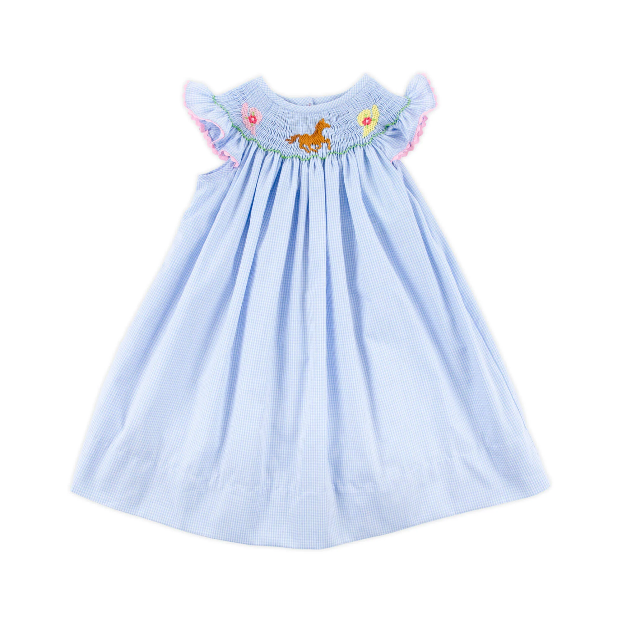 Derby Smocked Blue Stripe Dress - Image 2