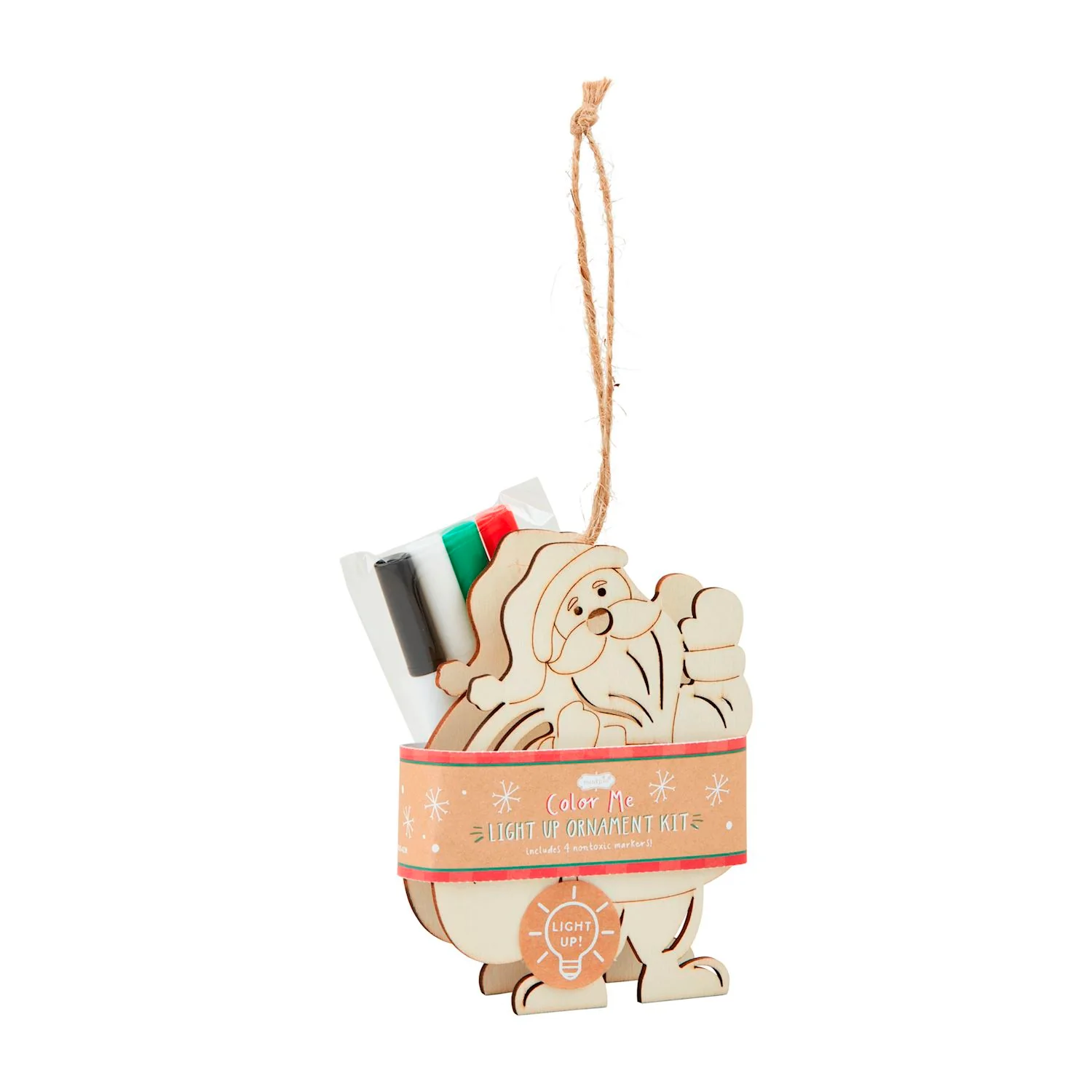 Color-Me Light-Up Wood Ornament - Image 4