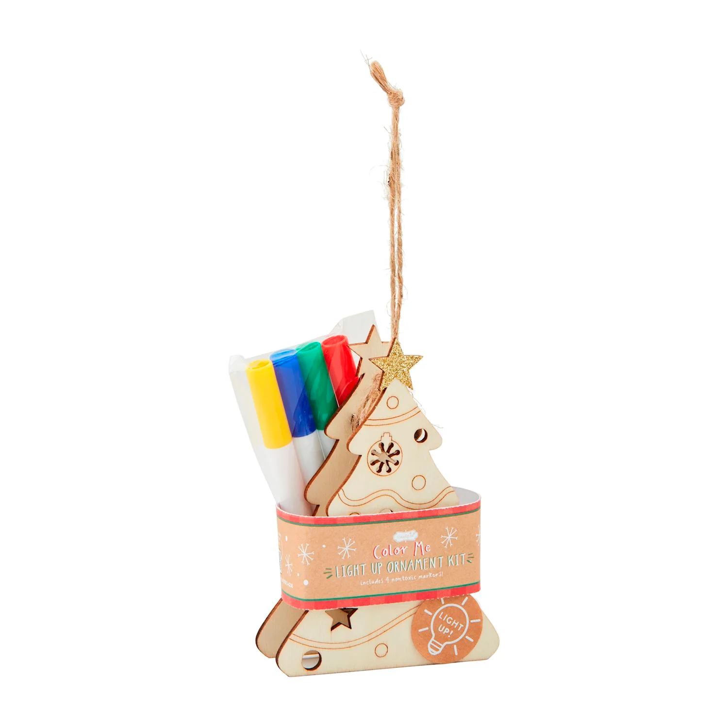 Color-Me Light-Up Wood Ornament - Image 5