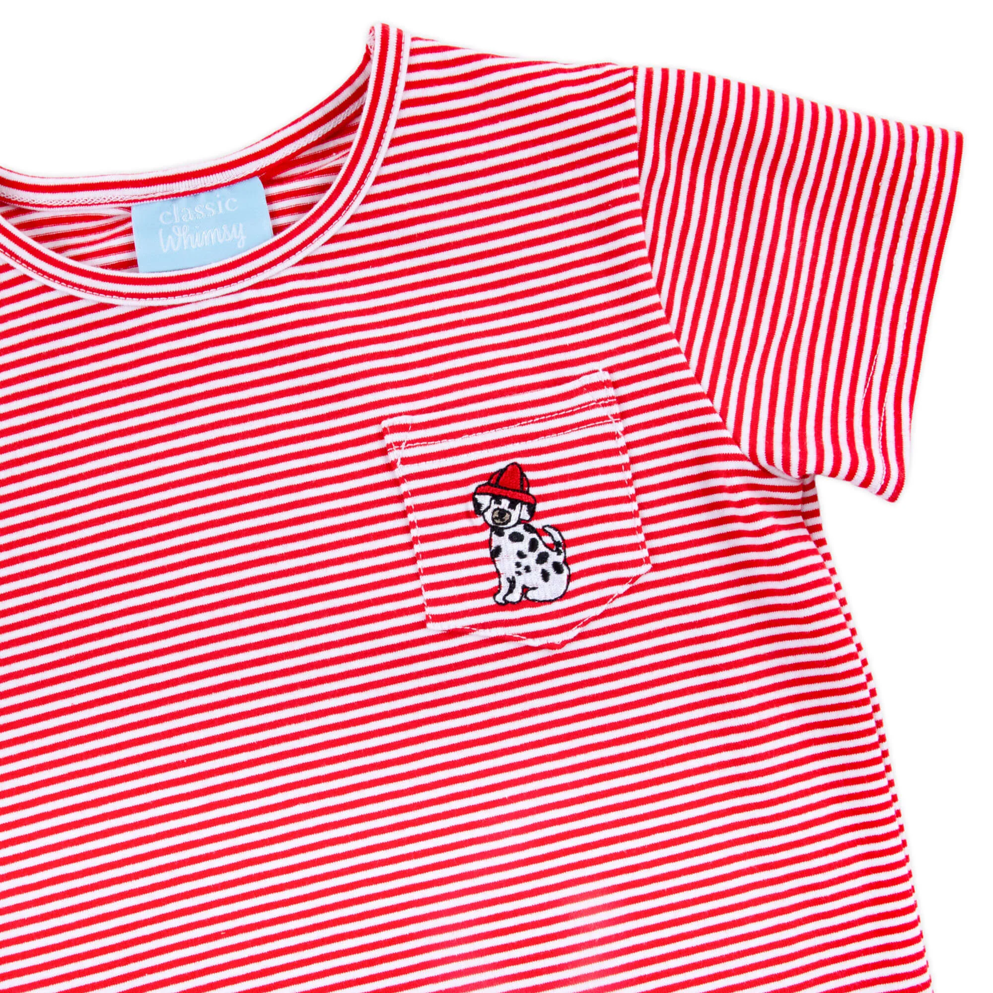 Firehouse Dog Red Stripe Short Sleeve Pocket Shirt - Image 2