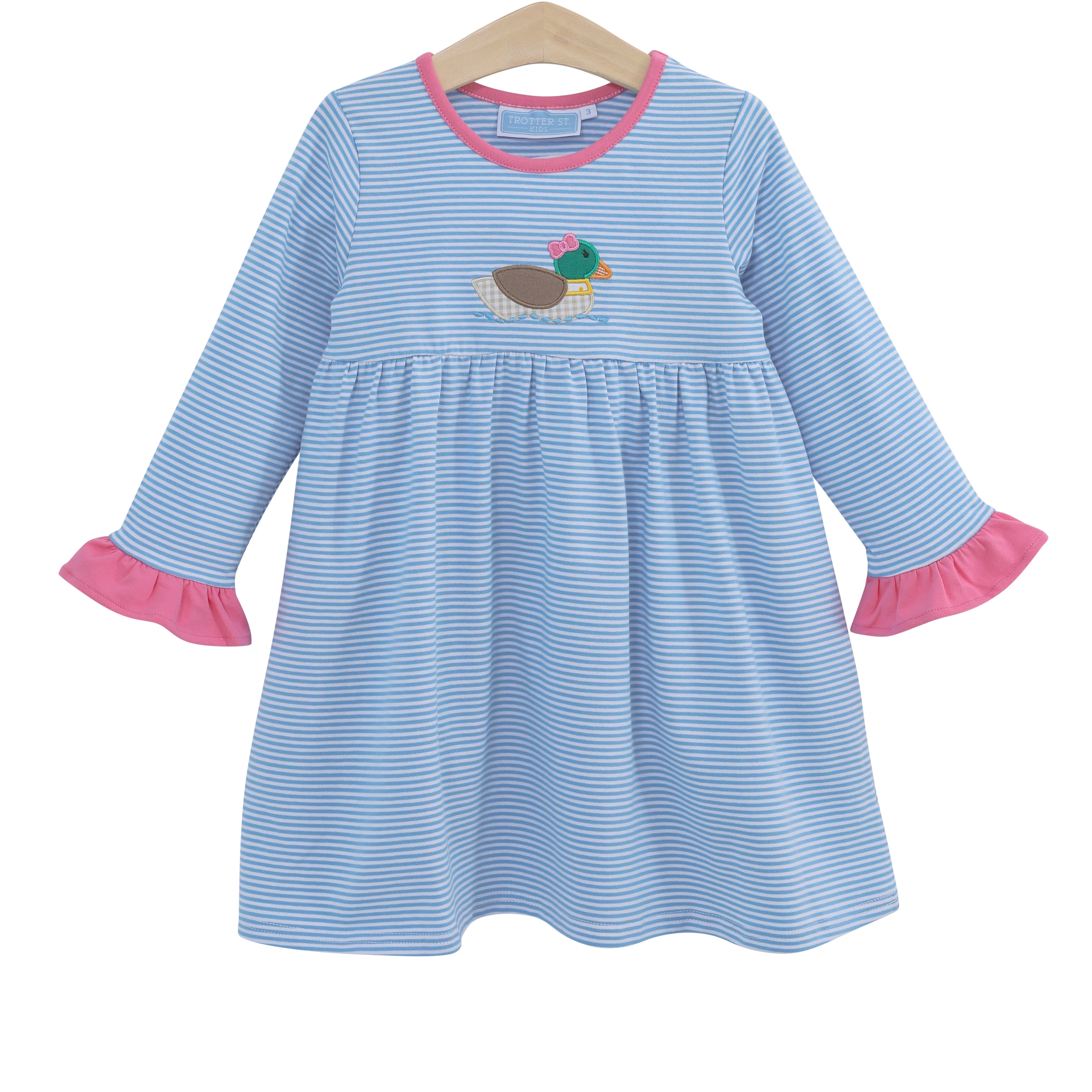 Duck Blue Stripe Knit Dress - Image 2