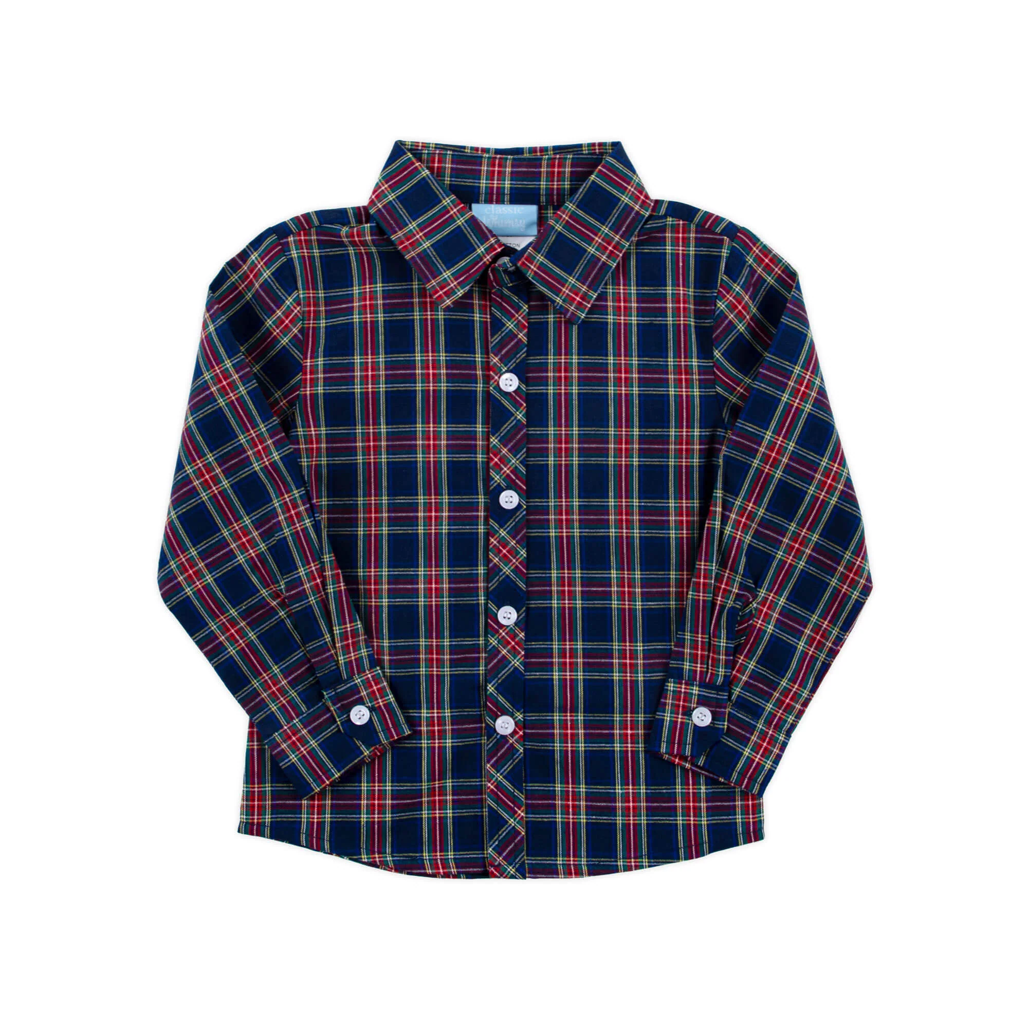 Dunbar Plaid Royal Button Down Shirt - Image 4
