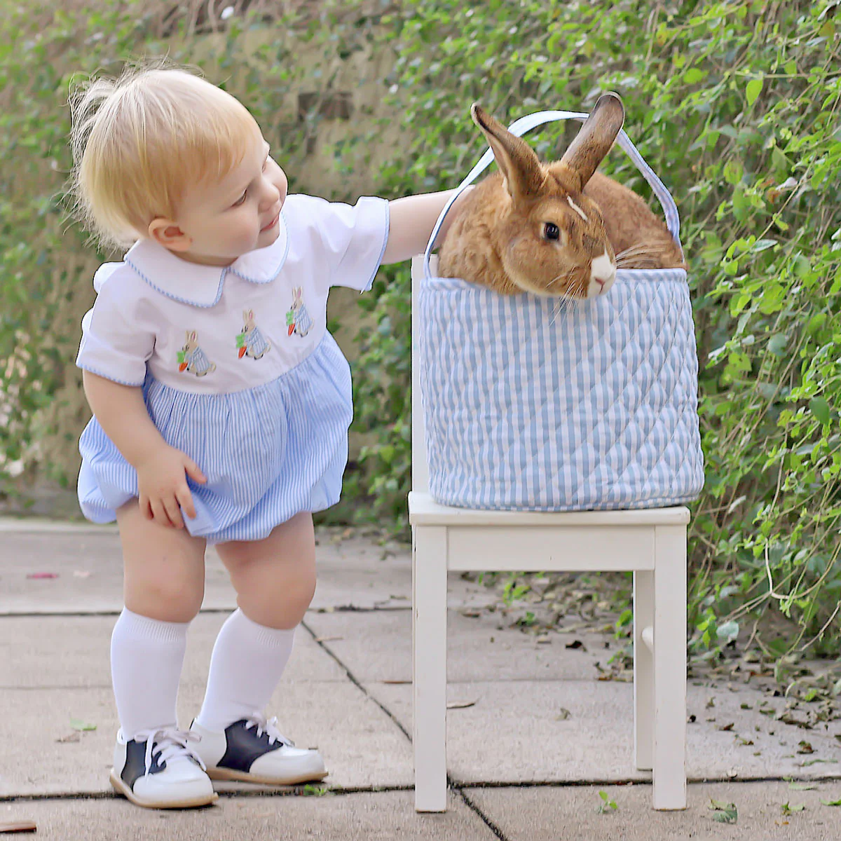 Easter Basket Blue Gingham - Image 3