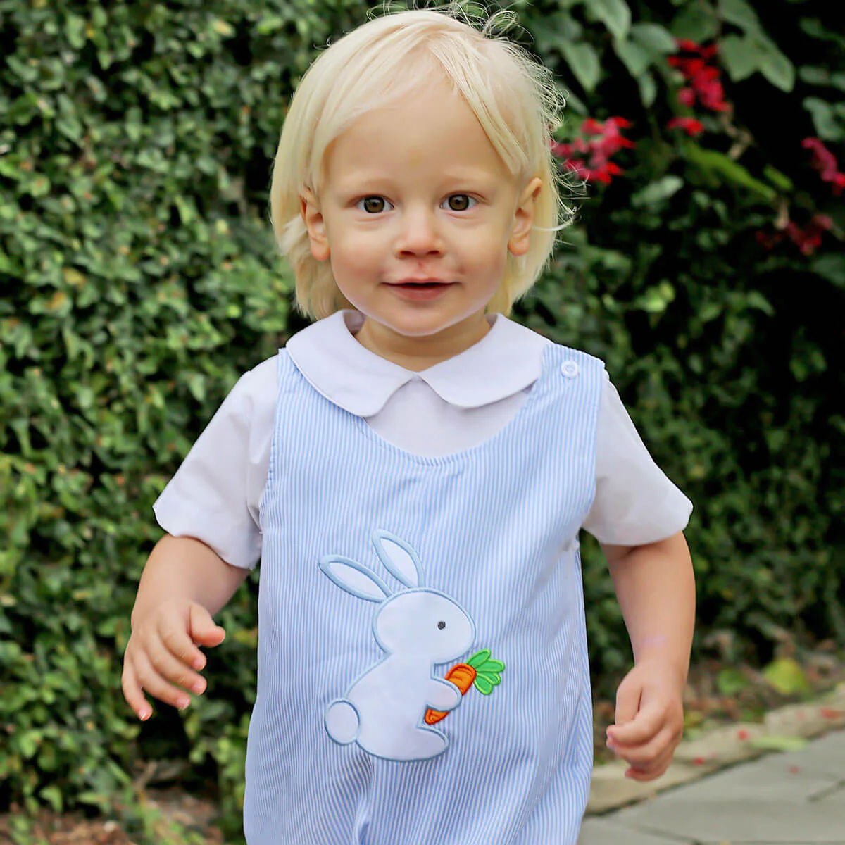 Easter Delight Blue Bunny Appliqué Jon Jon - Image 2