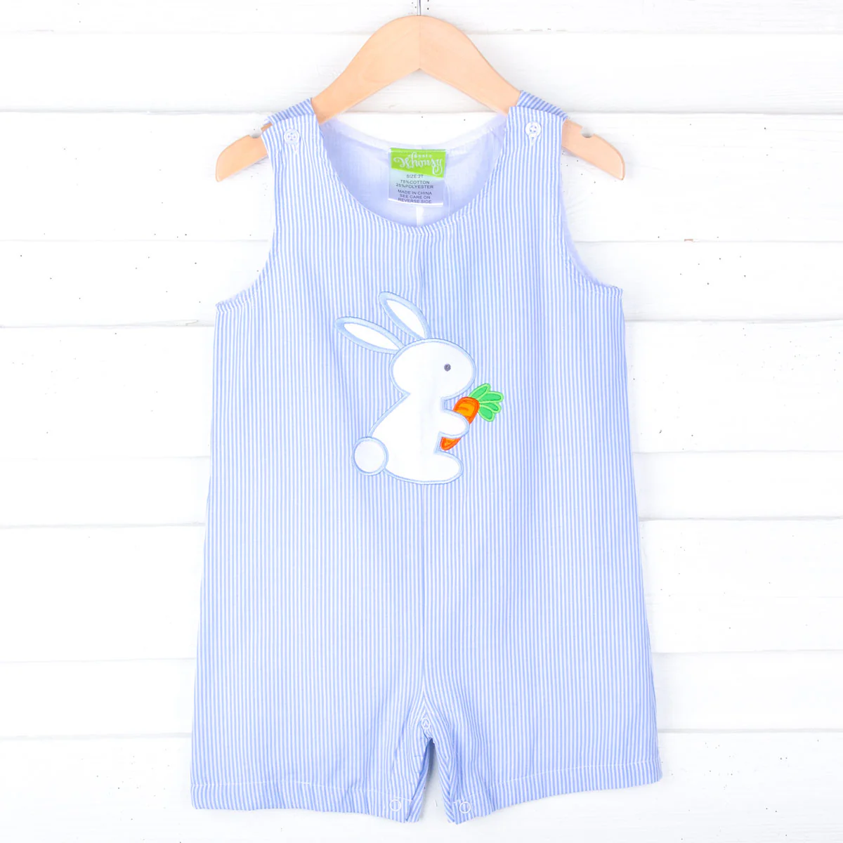 Easter Delight Blue Bunny Appliqué Jon Jon - Image 5
