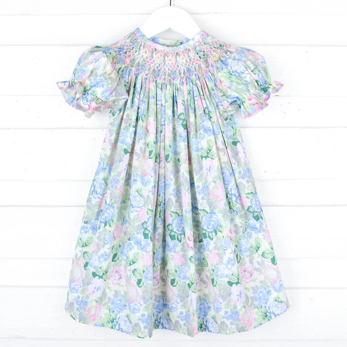 Sunny Days Floral Smocked Bishop Dress - Image 3