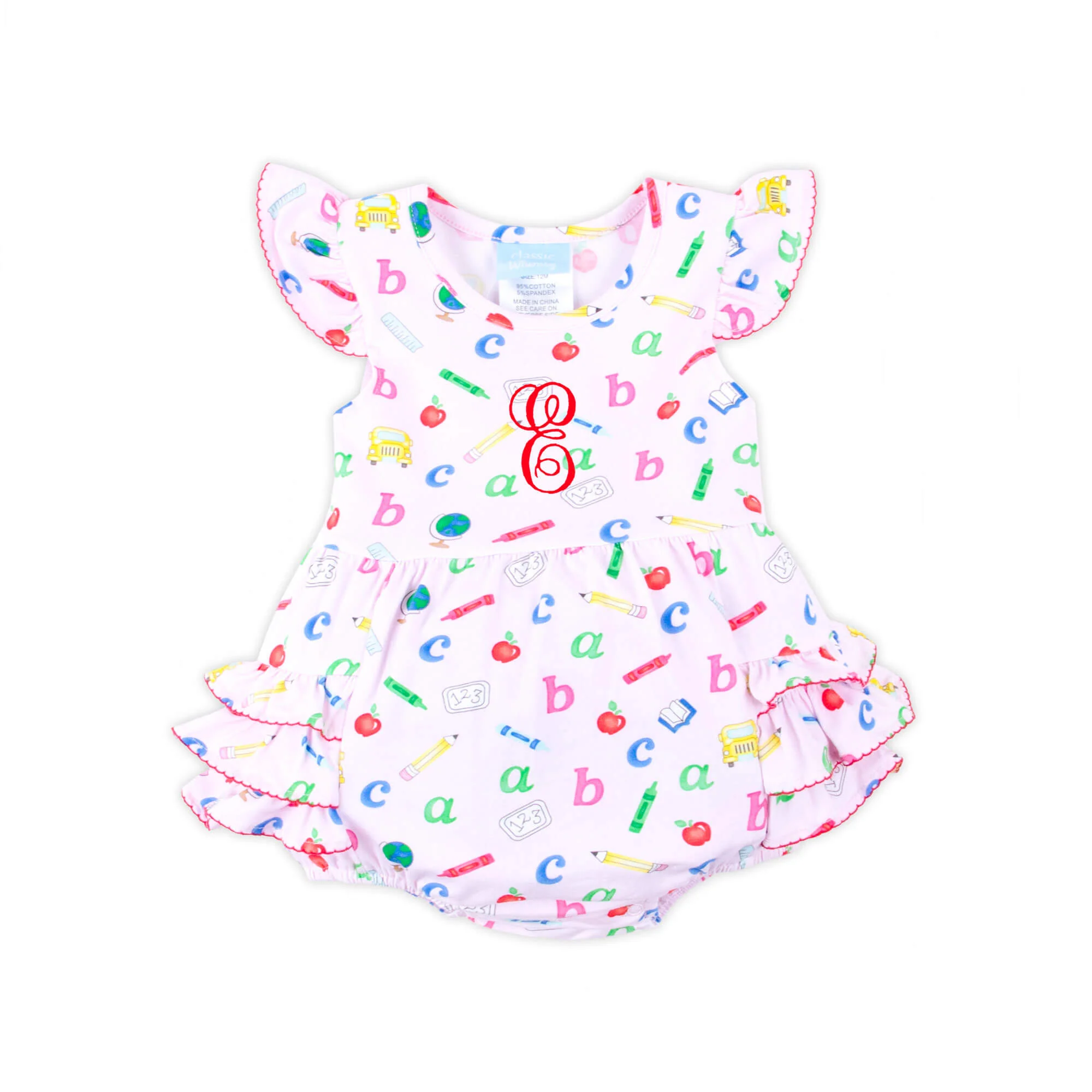 Easy as ABC Pink Ruffle Bubble - Image 2