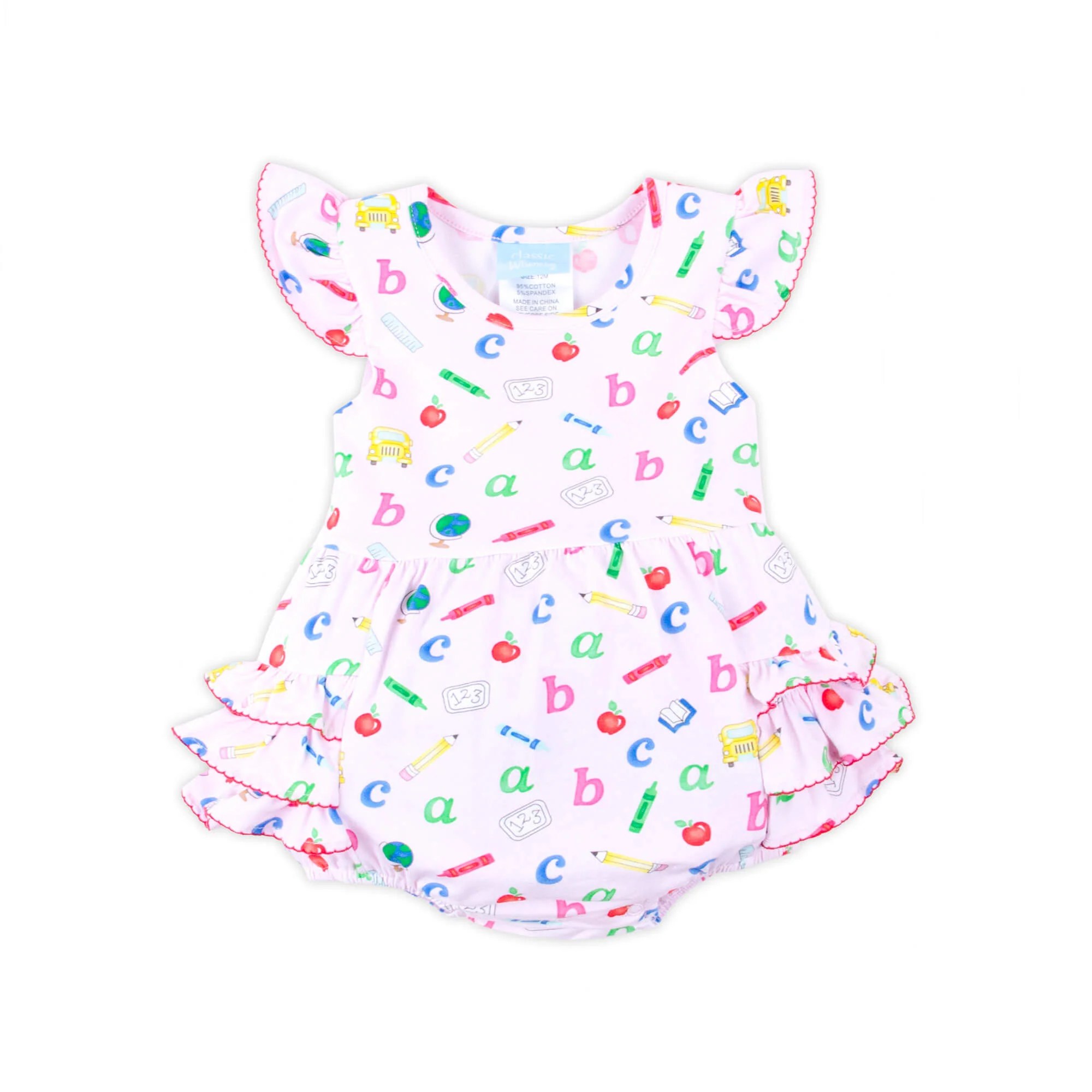 Easy as ABC Pink Ruffle Bubble - Image 6