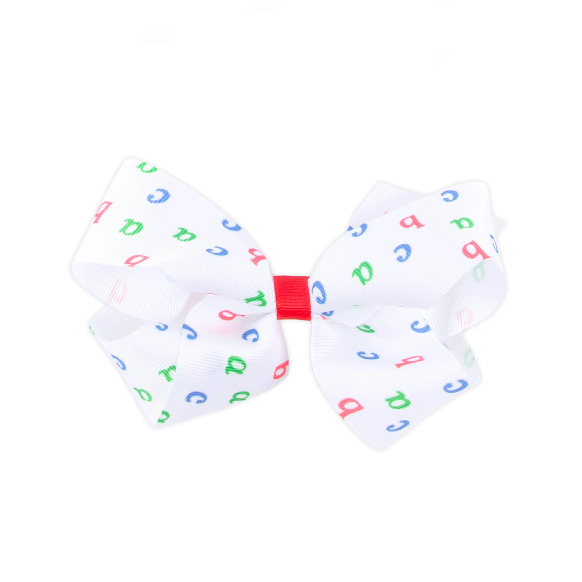 Easy as ABC Print Grosgrain Hair Bow - Image 3