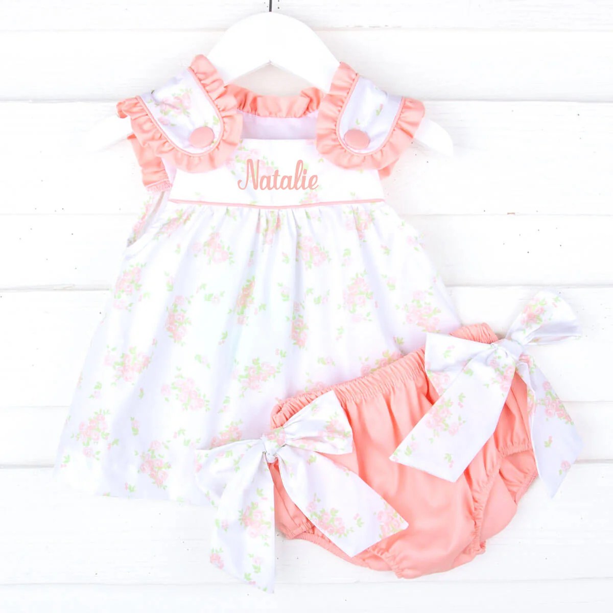 Eden Garden Peach Lulu Bloomer Set - Image 3