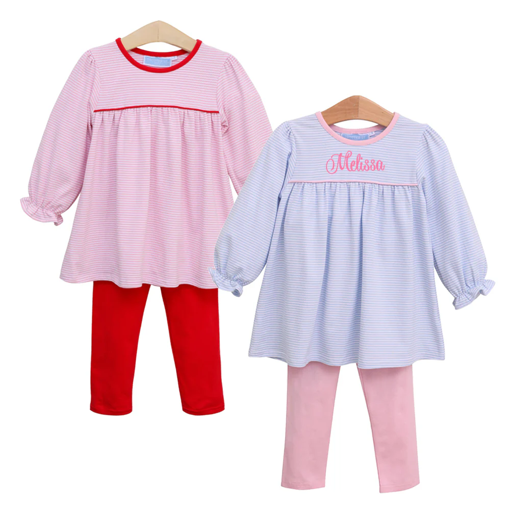 Ellie Long Sleeve Stripe Knit Legging Set - Image 2