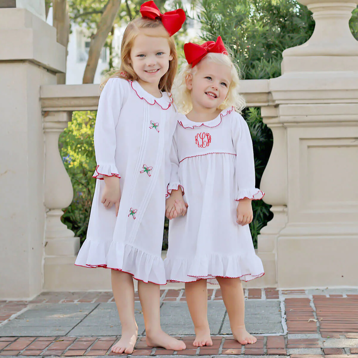 Embroidered Christmas Holly Bow Nightgown - Image 4