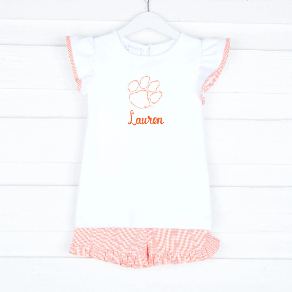 Embroidered Clemson Short Set Check - Image 2