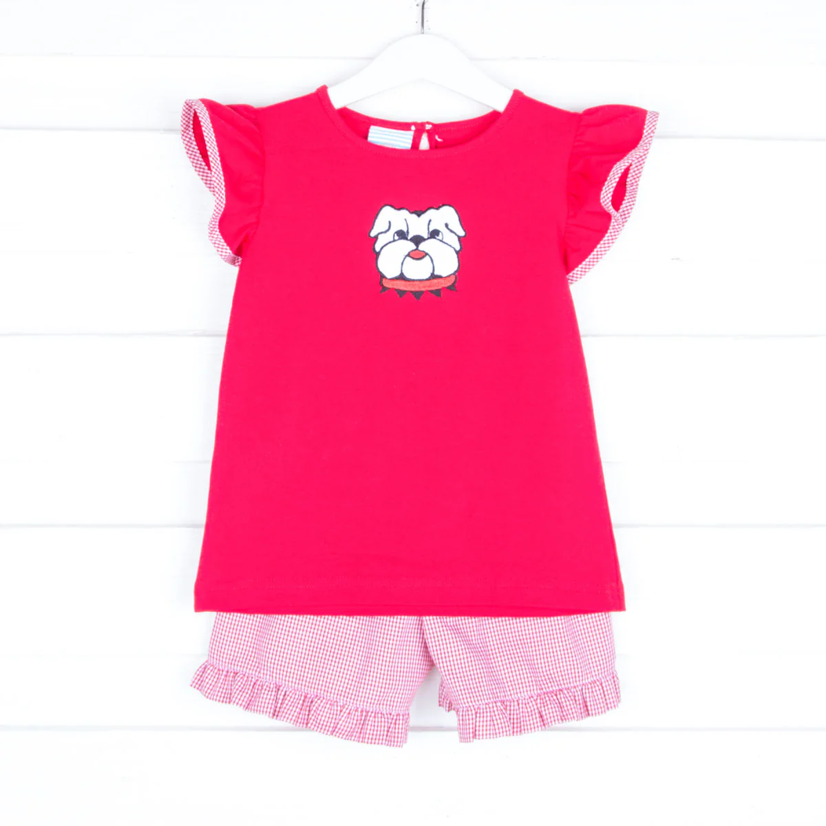 Embroidered Dawgs Short Set Check - Image 2