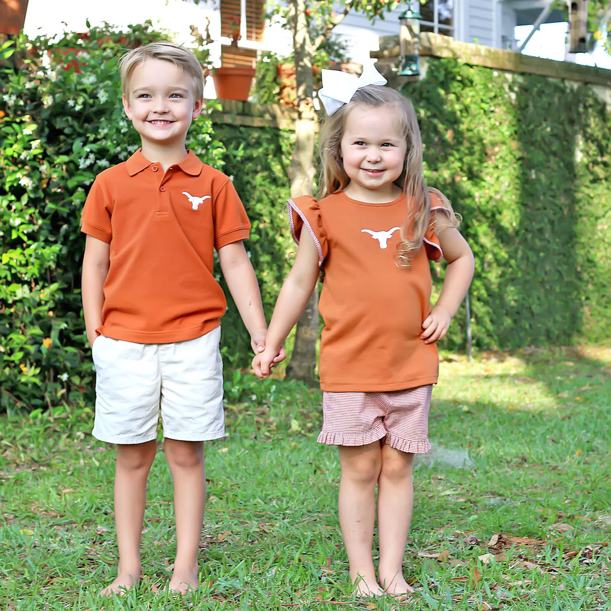 Embroidered Longhorn Short Set Gingham - Image 5