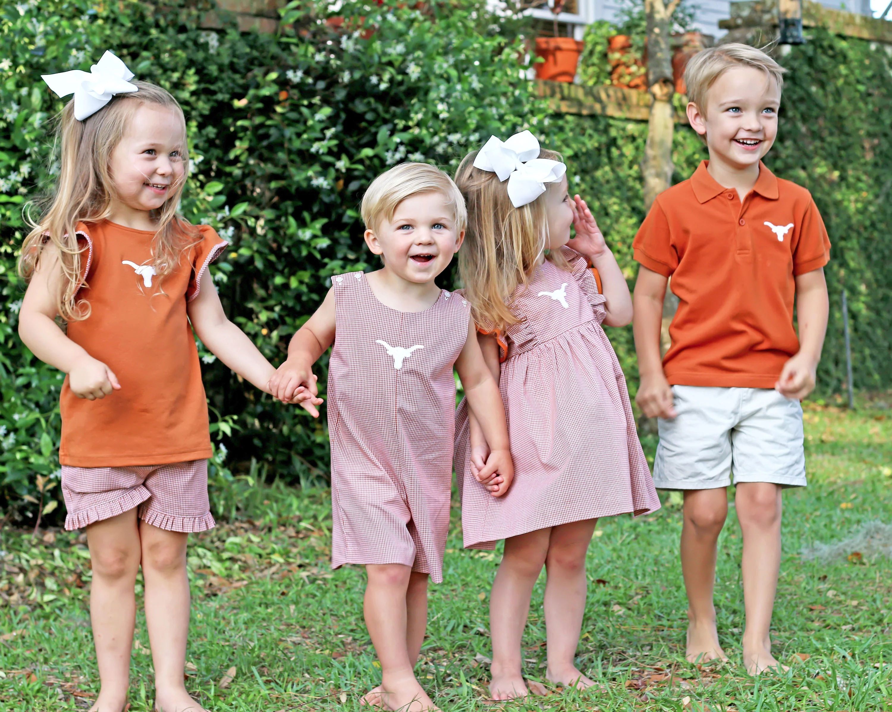 Embroidered Longhorn Short Set Gingham - Image 8