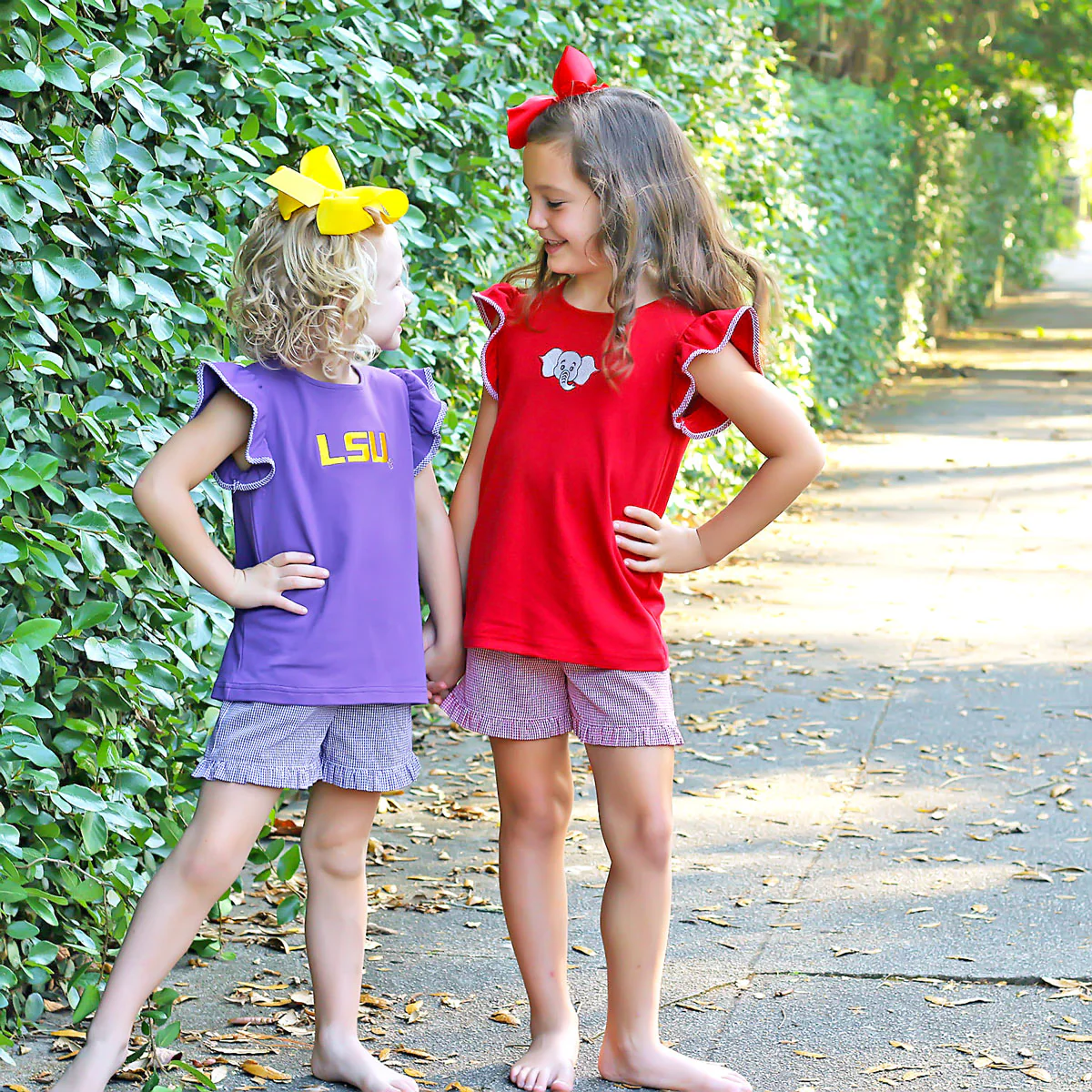 Embroidered LSU Short Set Check - Image 10