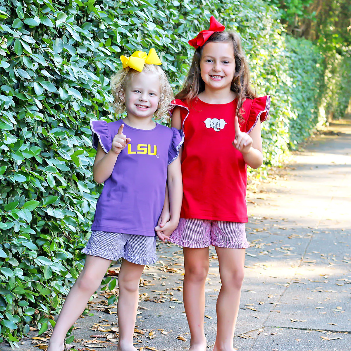 Embroidered LSU Short Set Check - Image 11