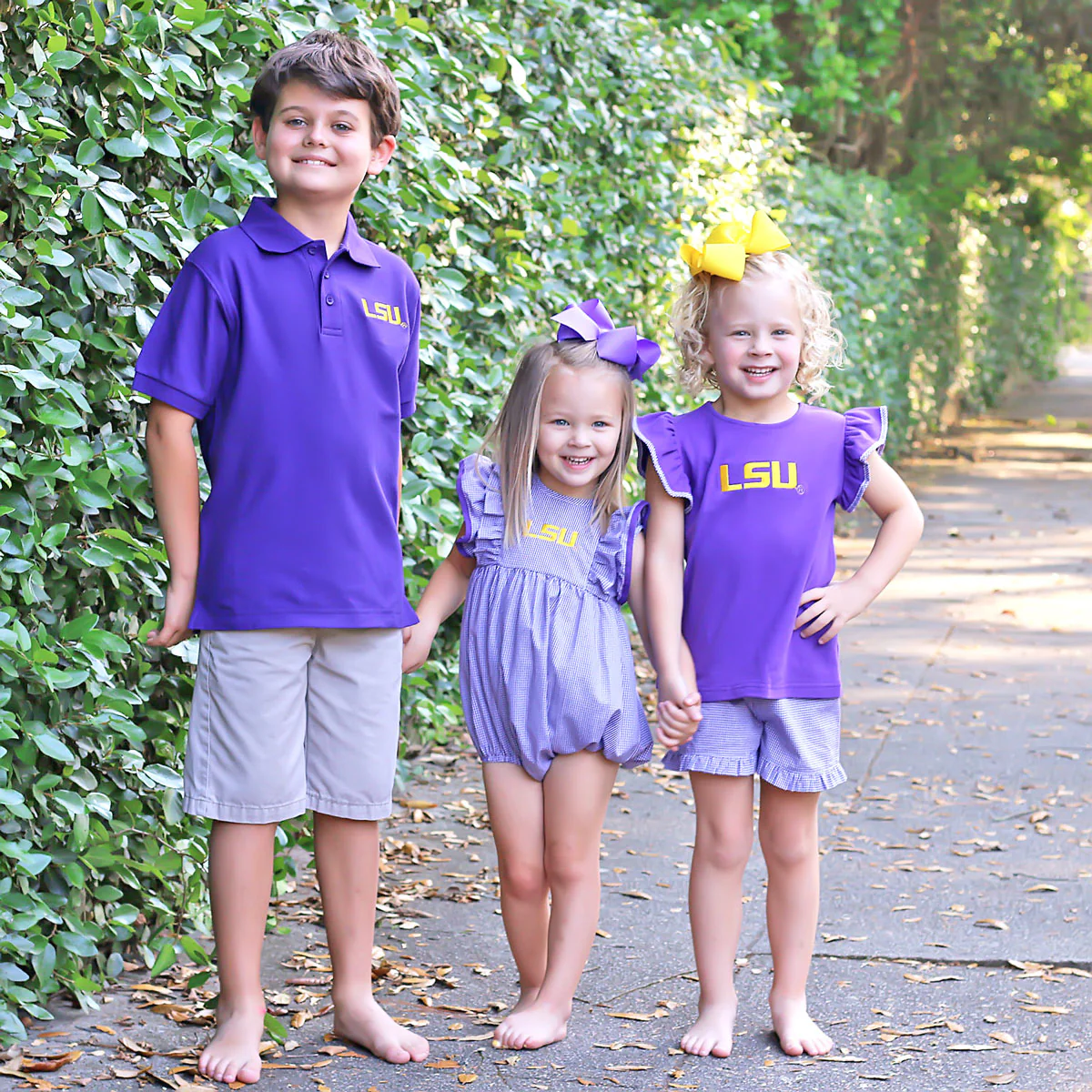 Embroidered LSU Short Set Check - Image 6