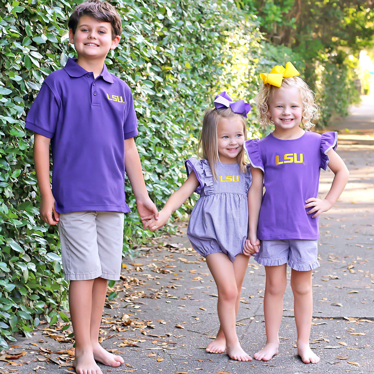 Embroidered LSU Short Set Check - Image 7