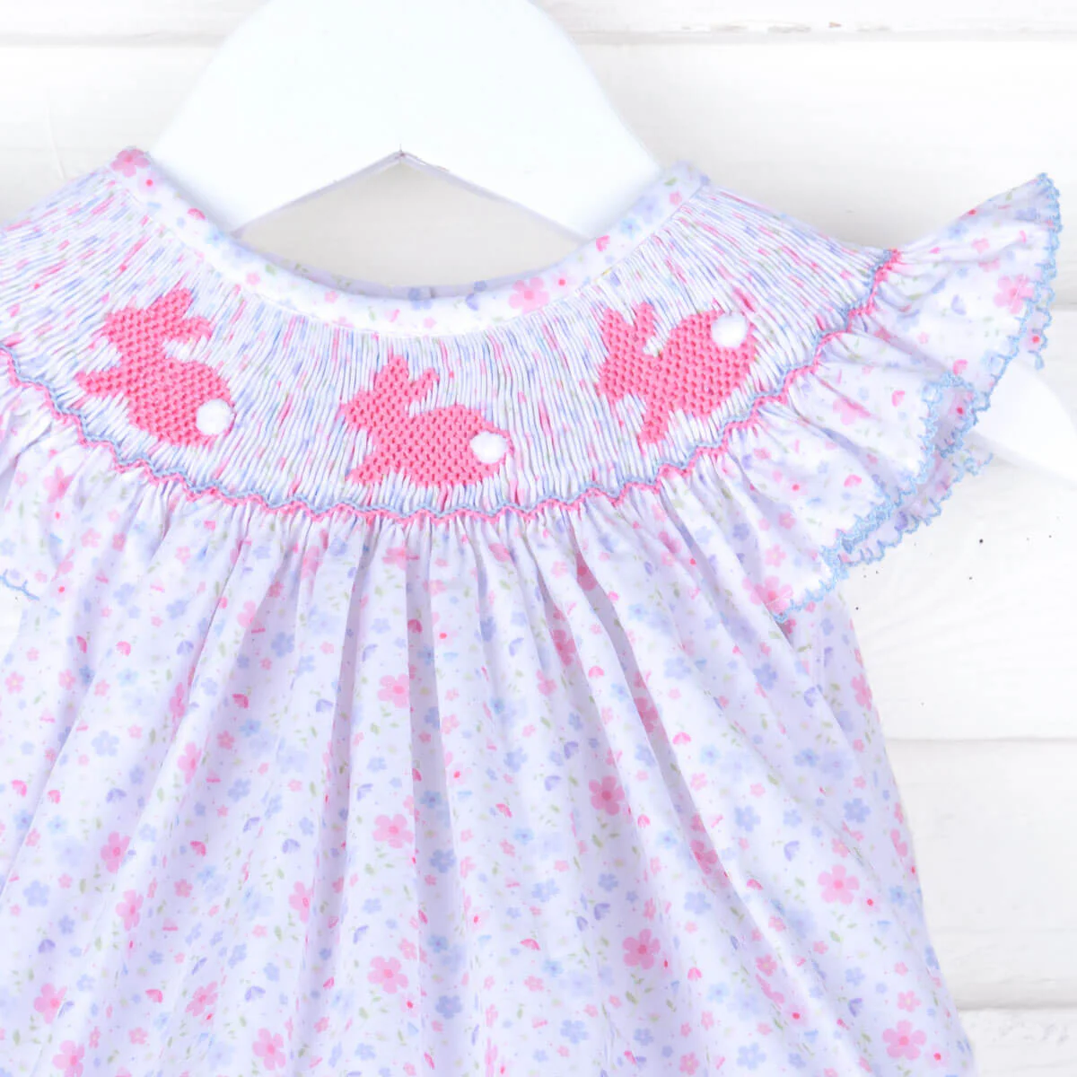 Enchanted Floral Bunny Smocked Bubble - Image 4