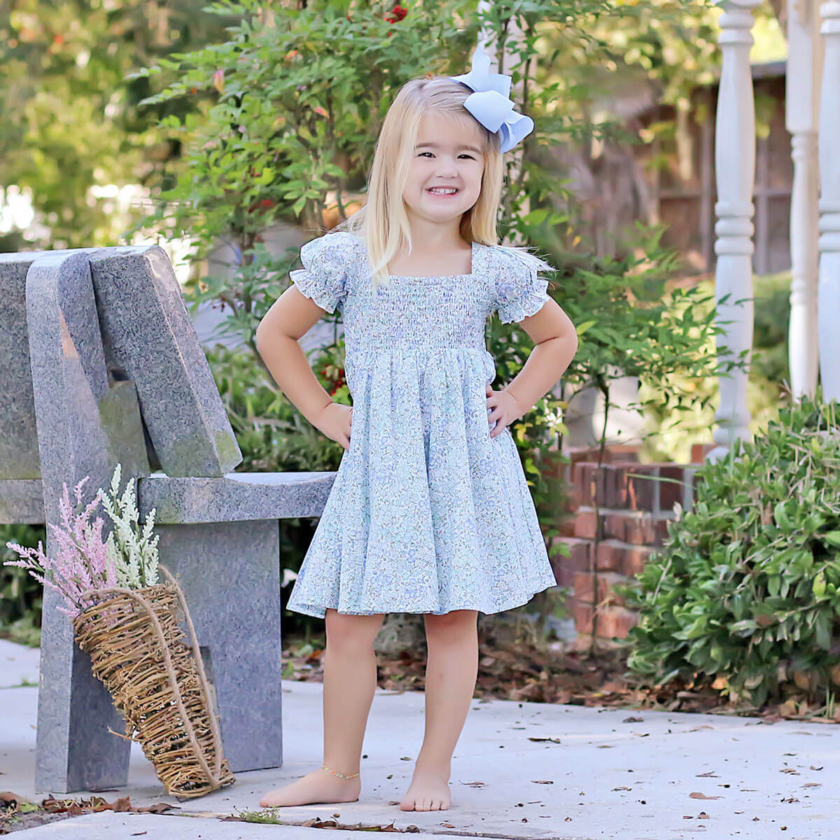 Enchanted Floral Smocked Hannah Dress - Image 8