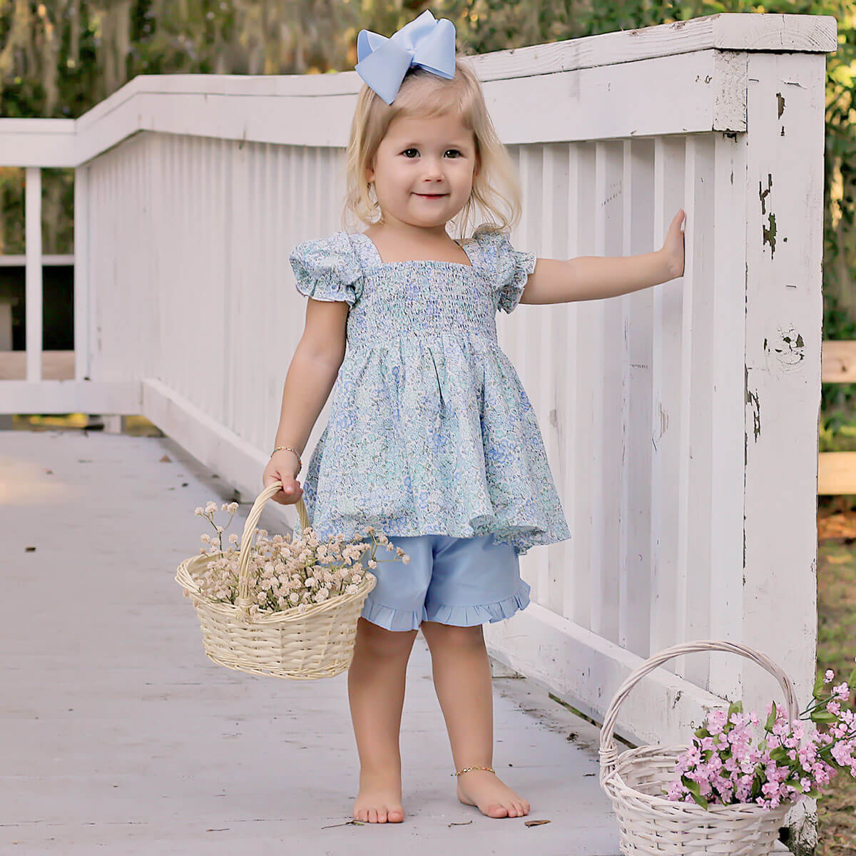 Enchanted Floral Smocked Hannah Short Set - Image 9