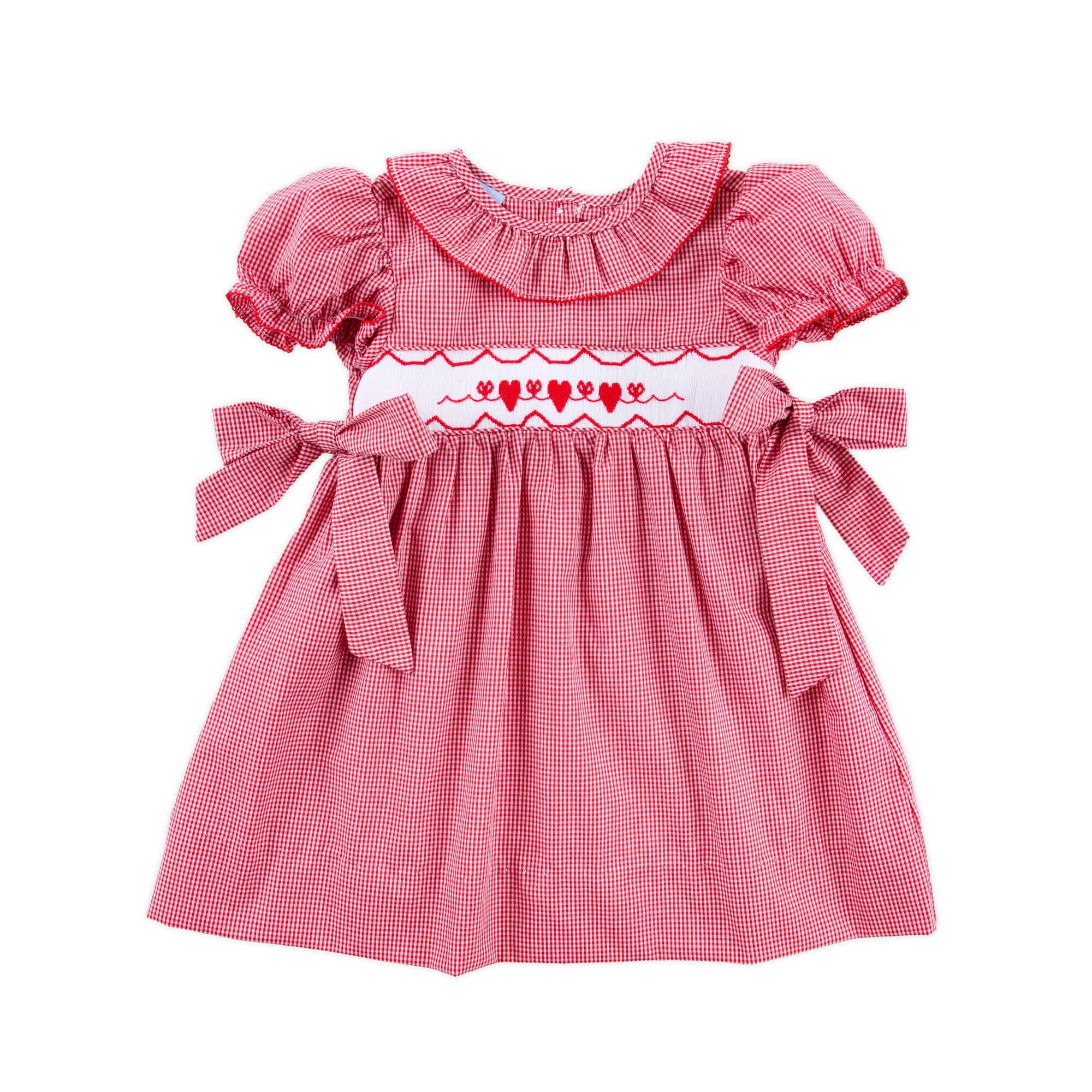 Enchanted Valentine Red Smocked Beverly Dress - Image 4