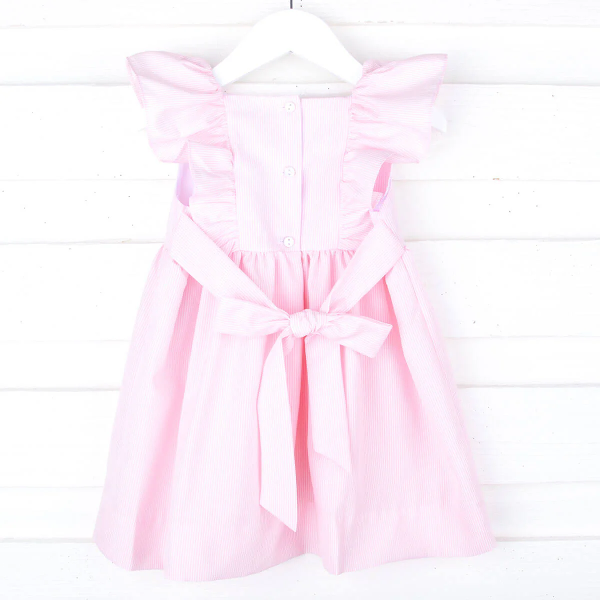 Pink Stripe Smocked Hannah Dress - Image 5
