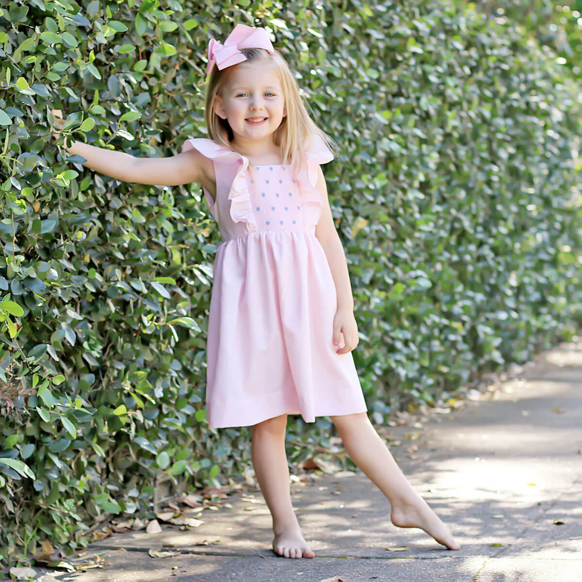 Pink Stripe Smocked Hannah Dress - Image 7