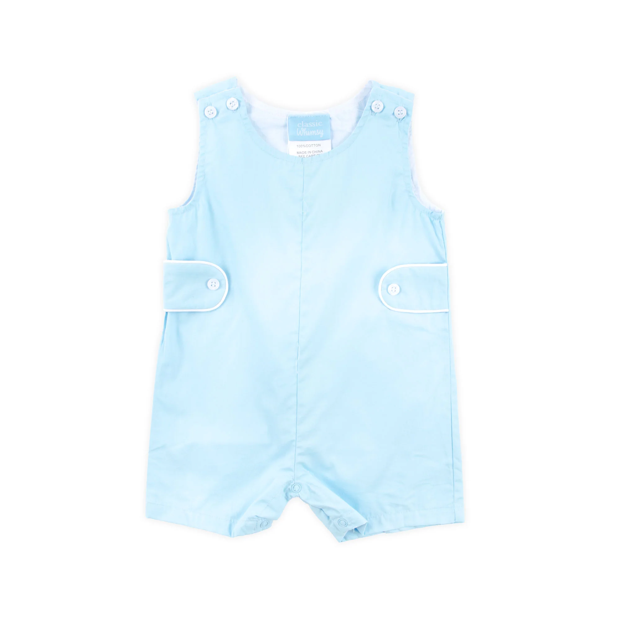 Solid Light Blue Jon Jon with Tabs - Image 3