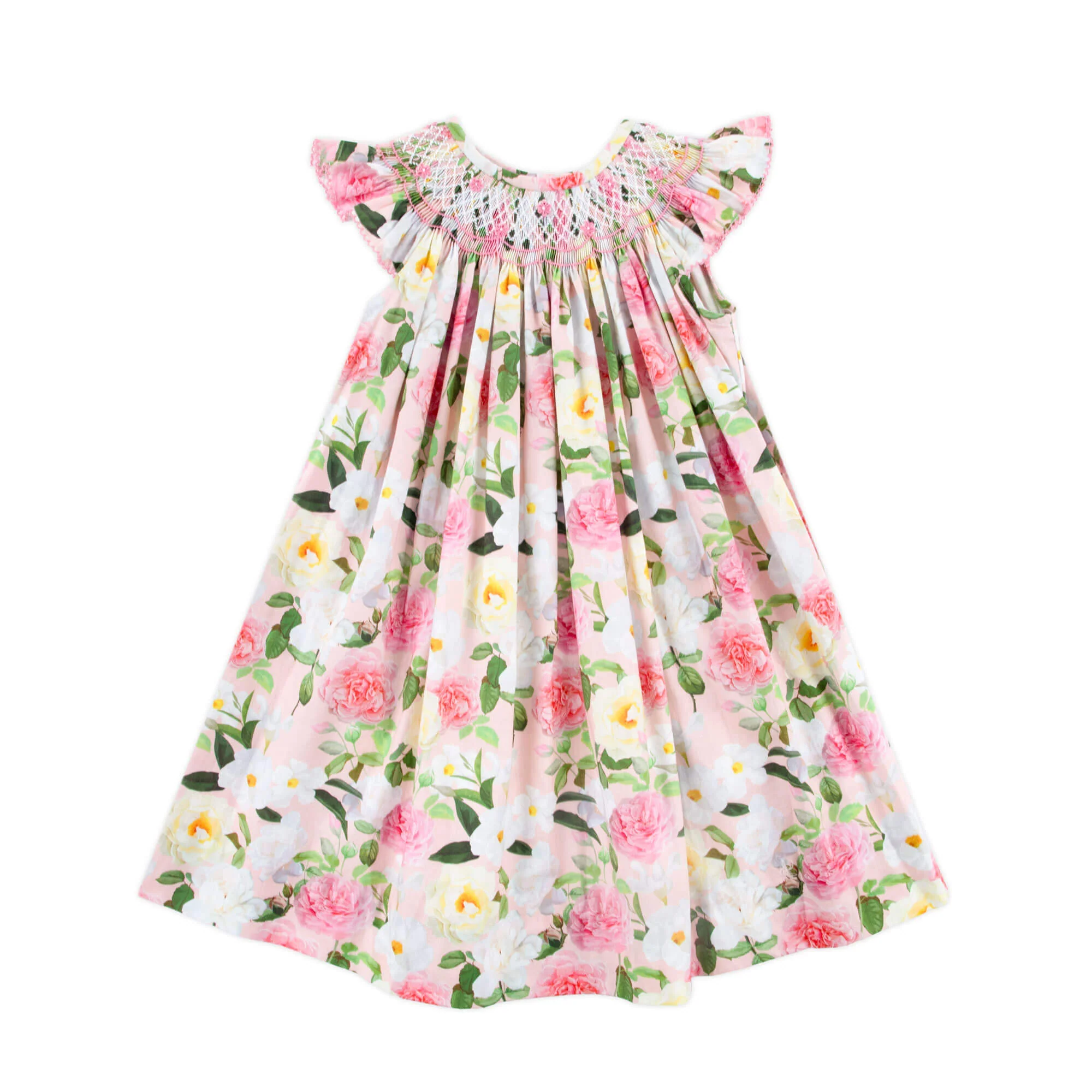 Everbloom Floral Smocked Angel Sleeve Dress - Image 2