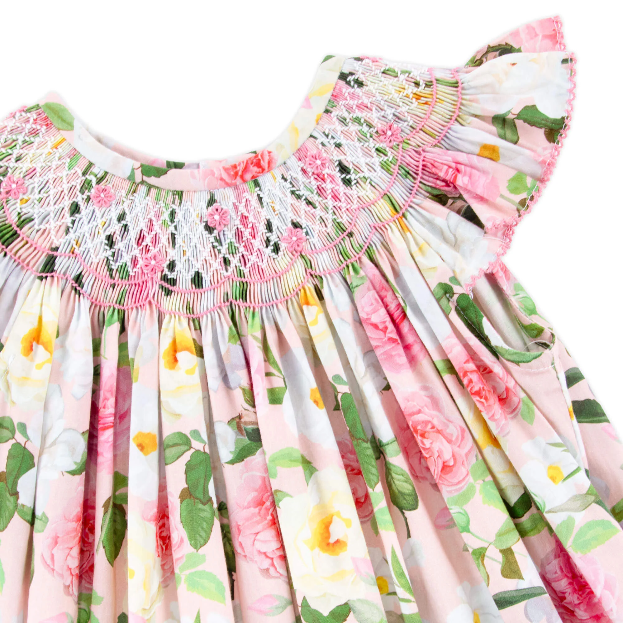 Everbloom Floral Smocked Angel Sleeve Dress - Image 4